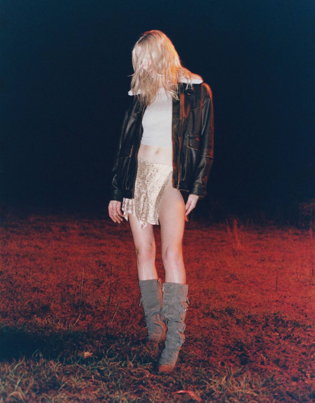 Chain mail mini skirt