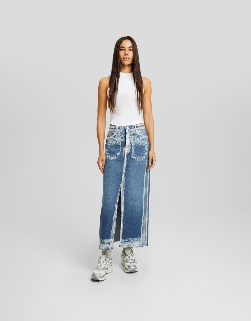 Gonna best sale metallizzata bershka