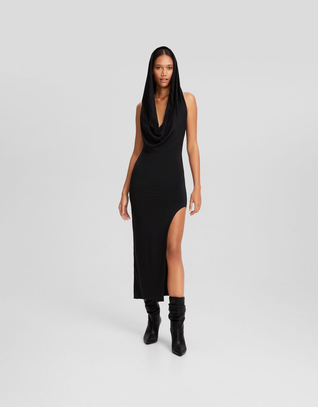 Long dress with hood