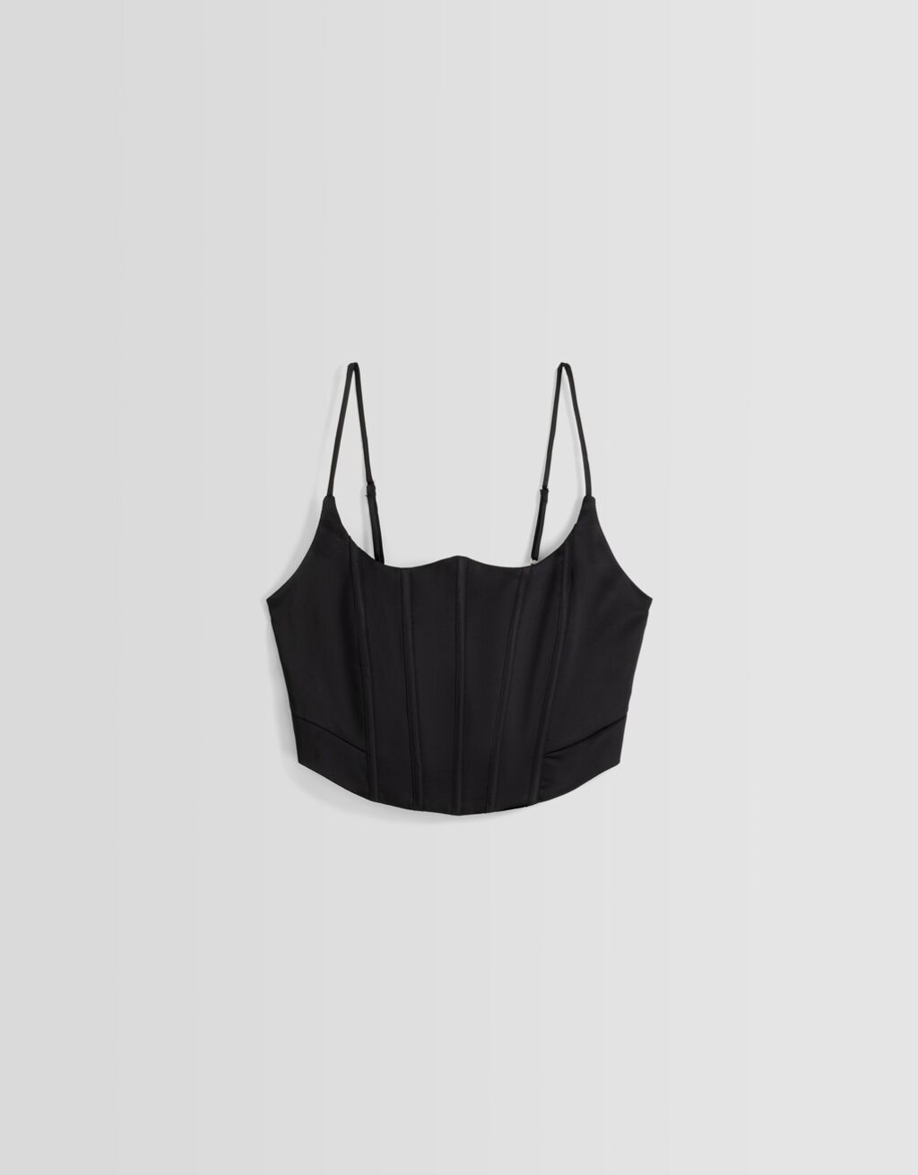 Satin strappy corset top Women Bershka