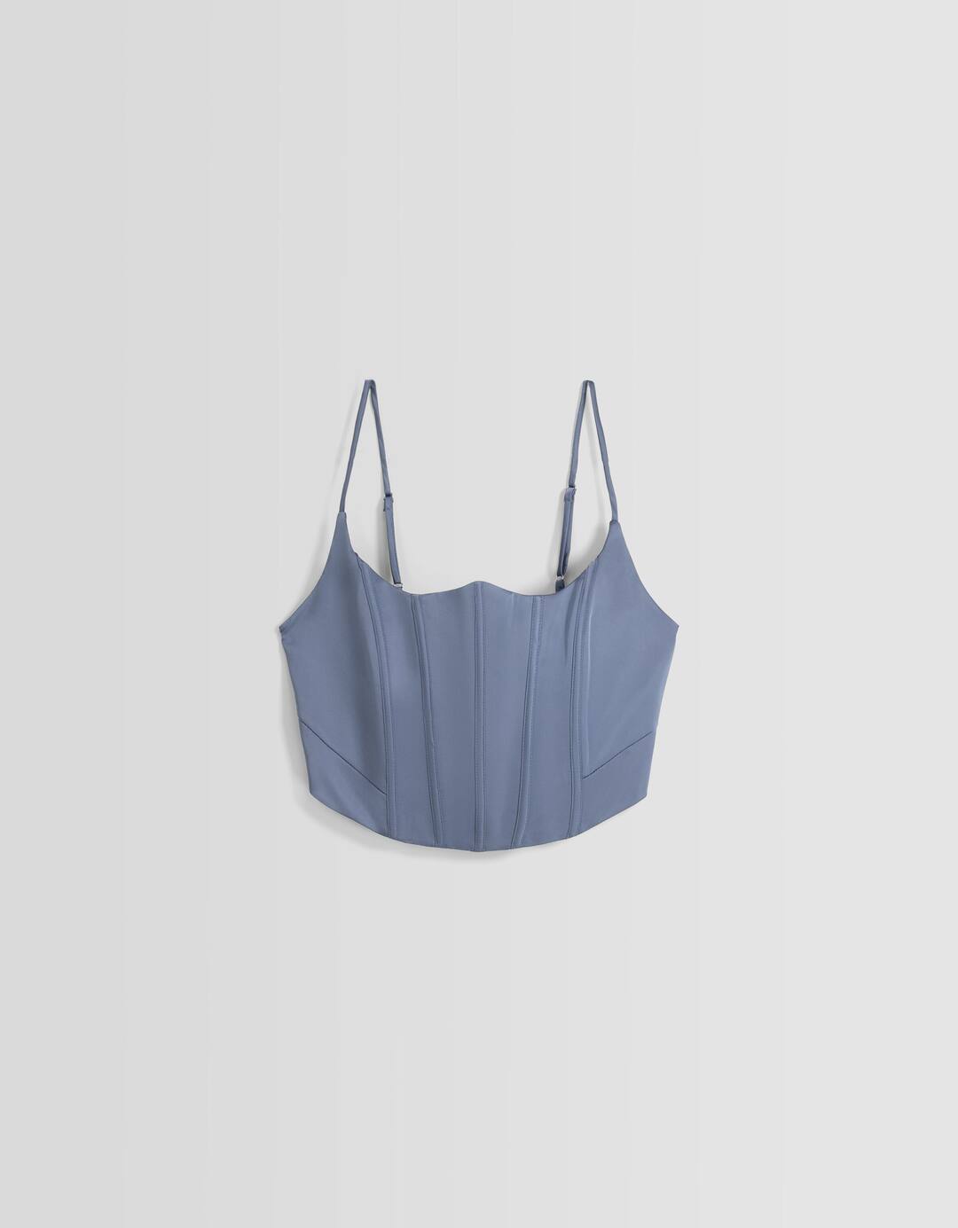 Satin strappy corset top
