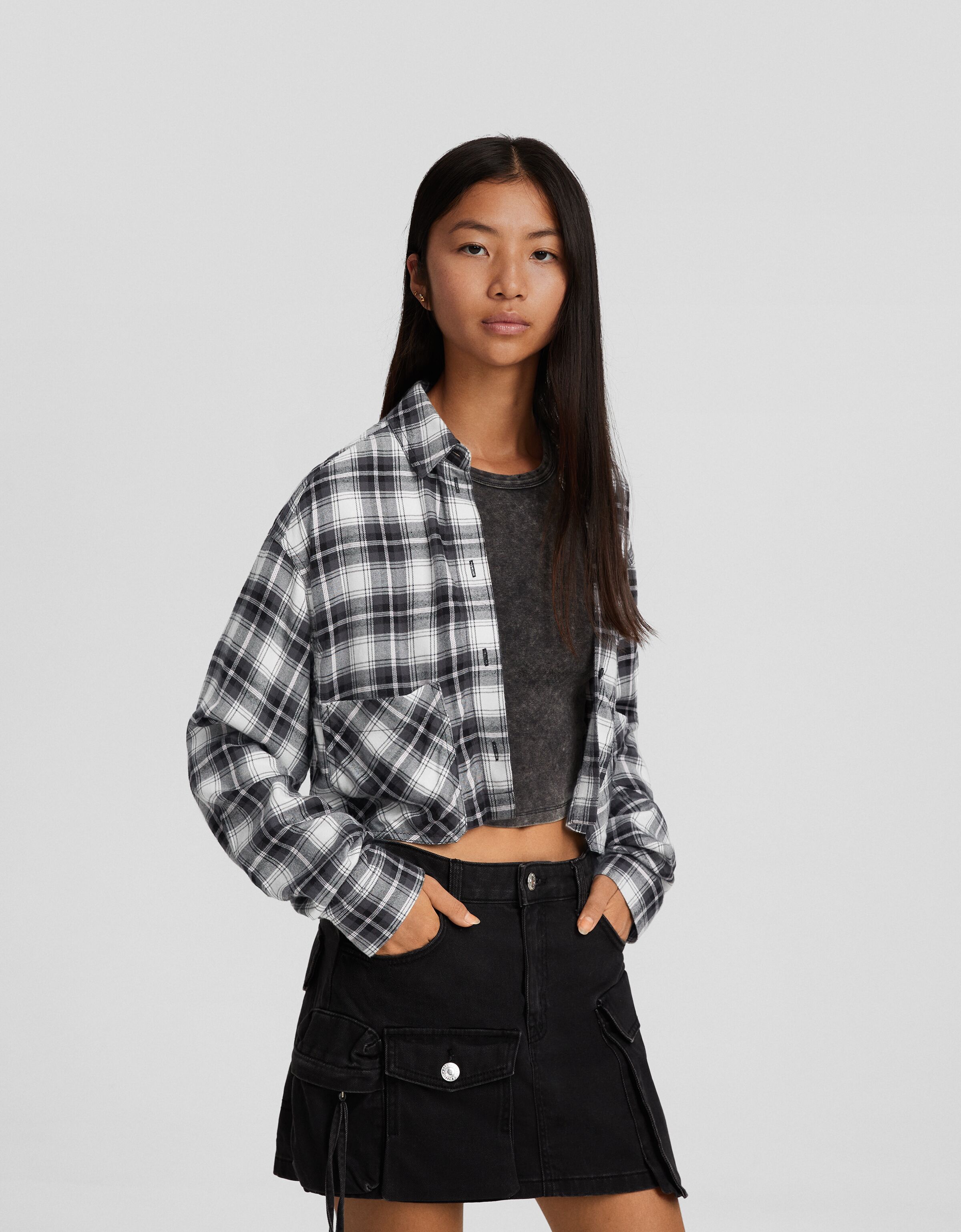 Camisa deals cuadros bershka