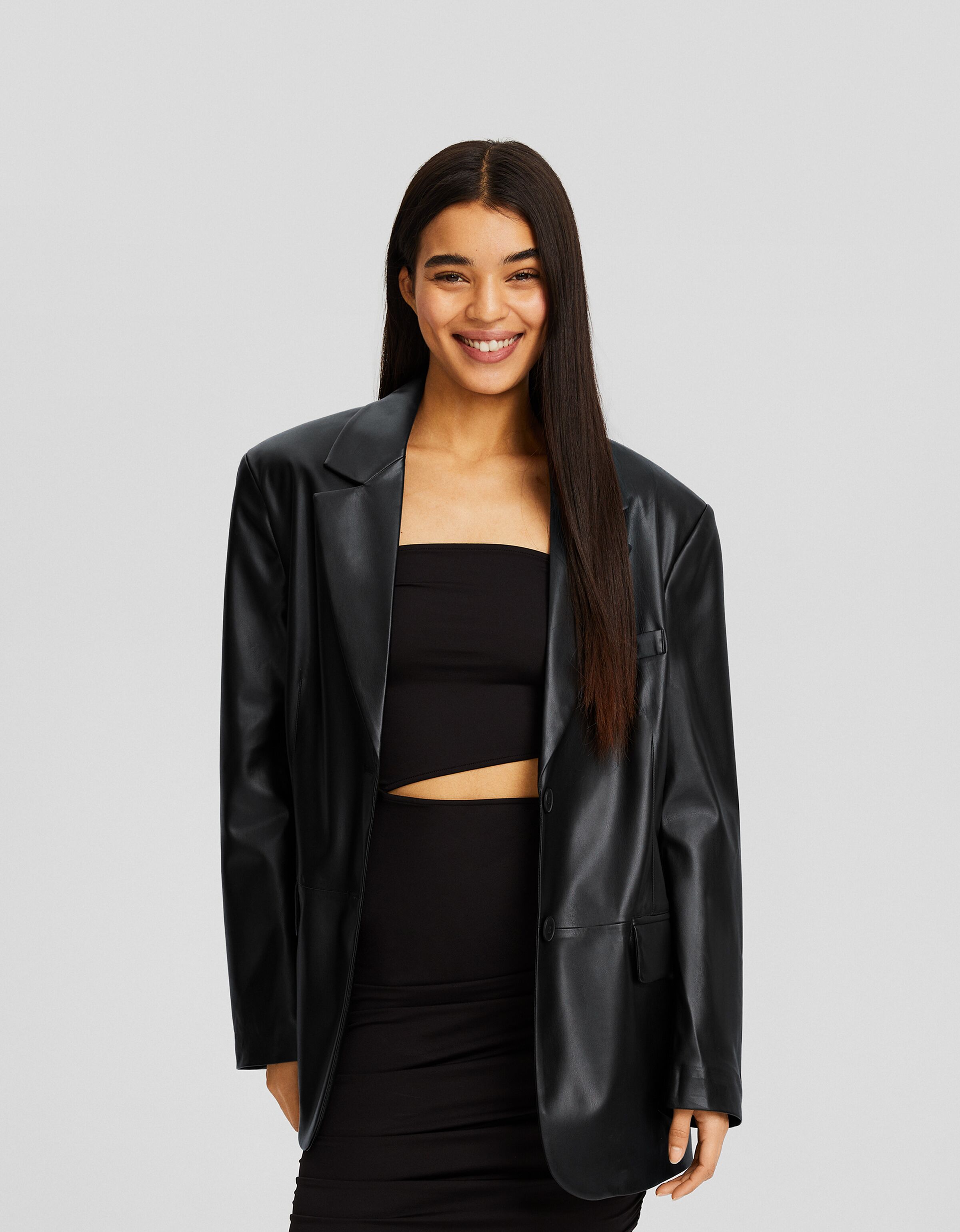 Bershka black clearance blazer