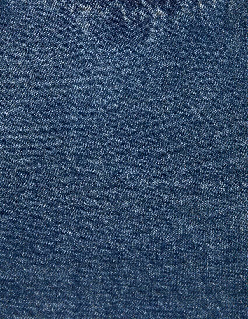 Denim bolero jacket-Washed out blue-5