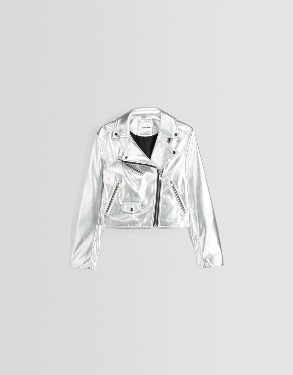 Cazadora biker efecto piel