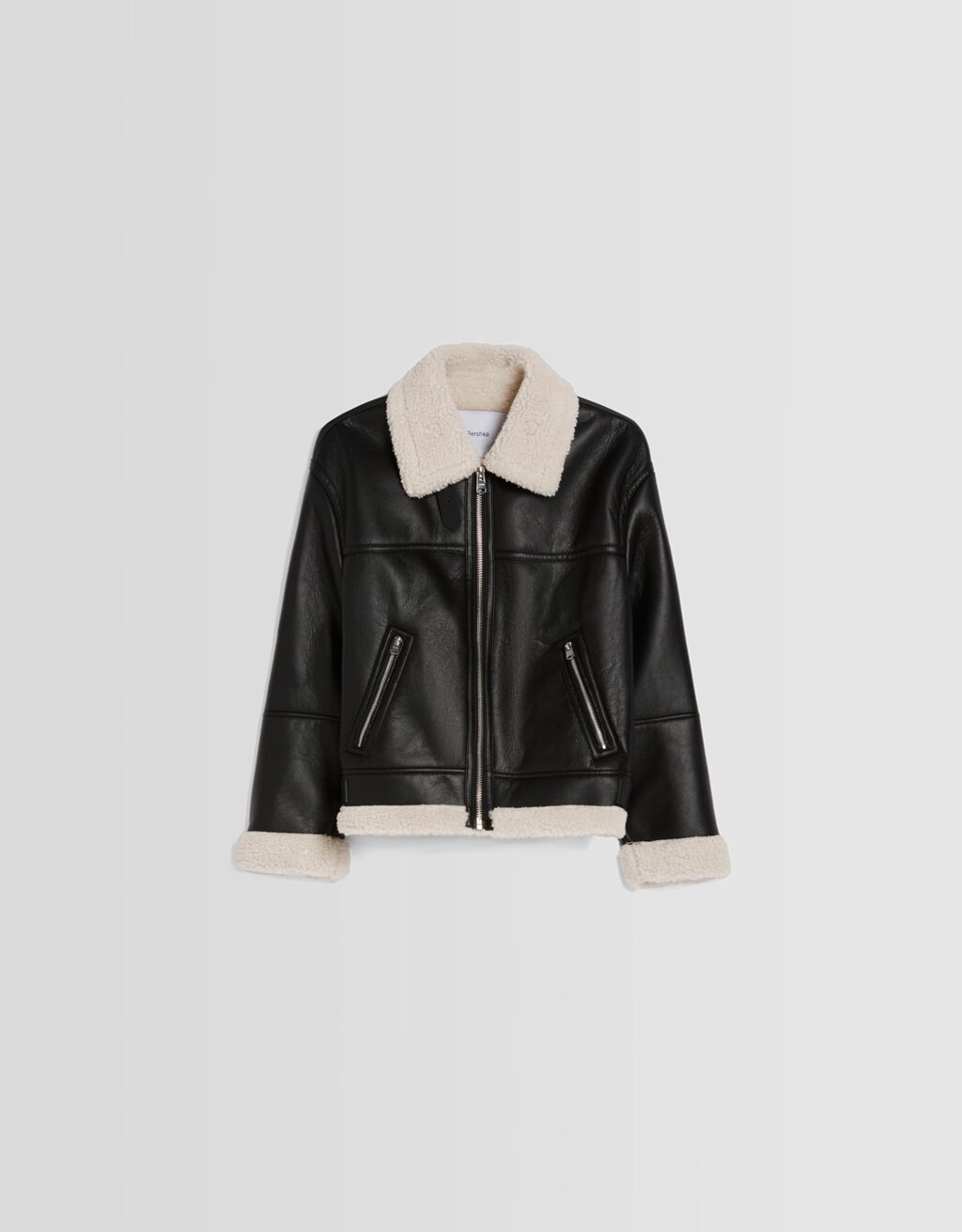 Double-sided faux leather jacket