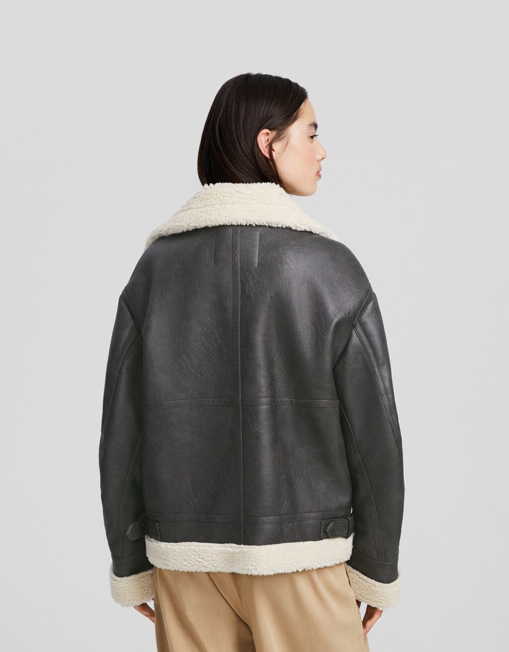 Oversize doublefaced biker jacket Women Bershka