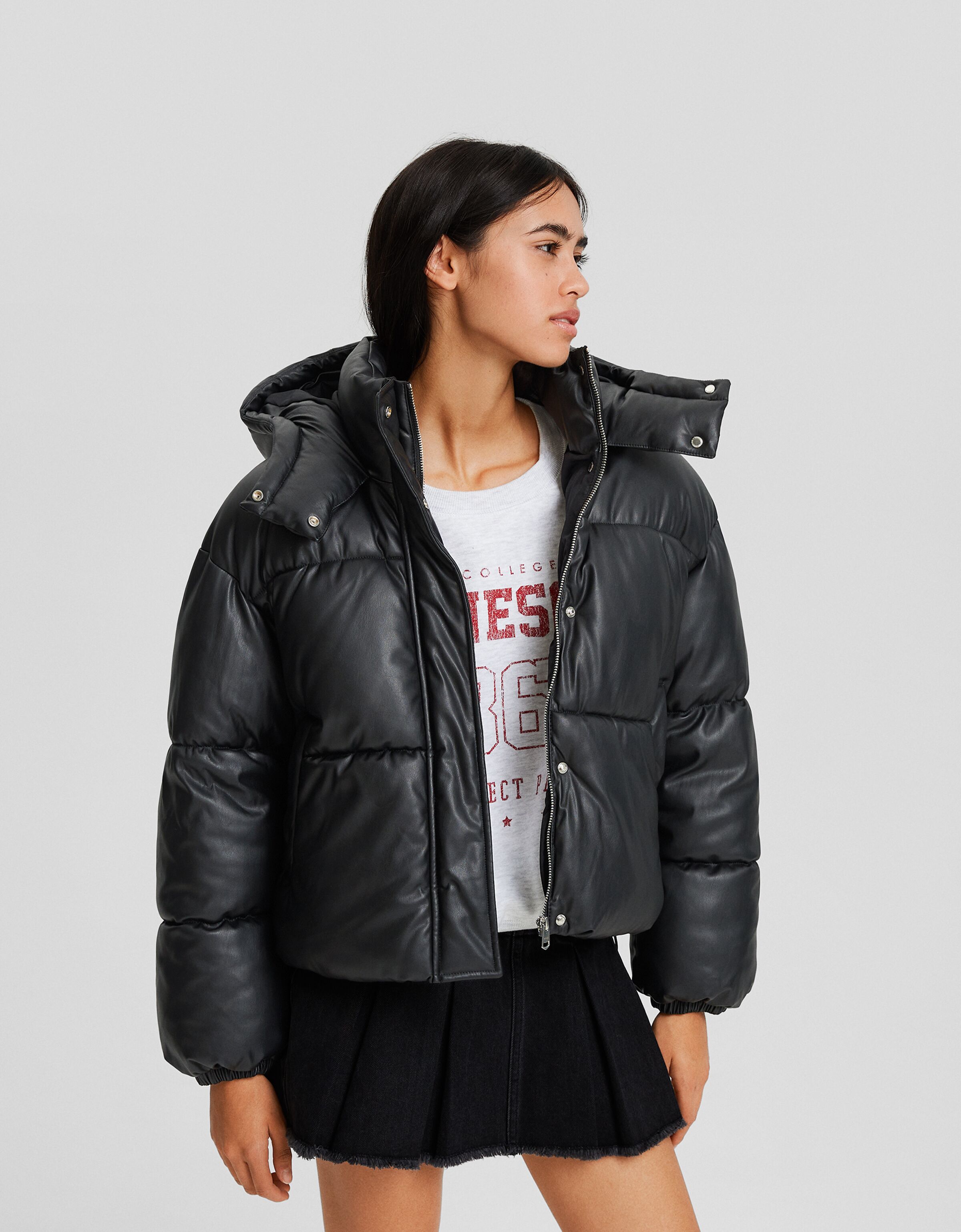 Bershka puffer jacket women's sales