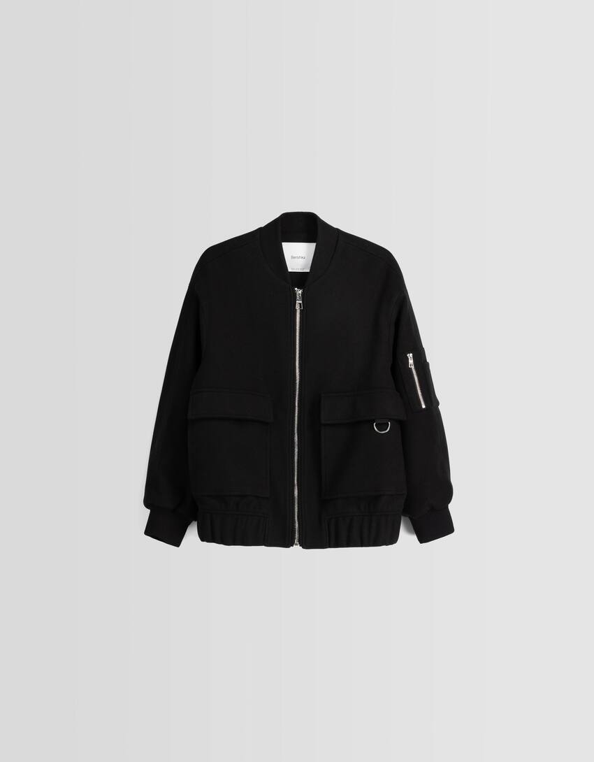 Bomber jacket-Black-4