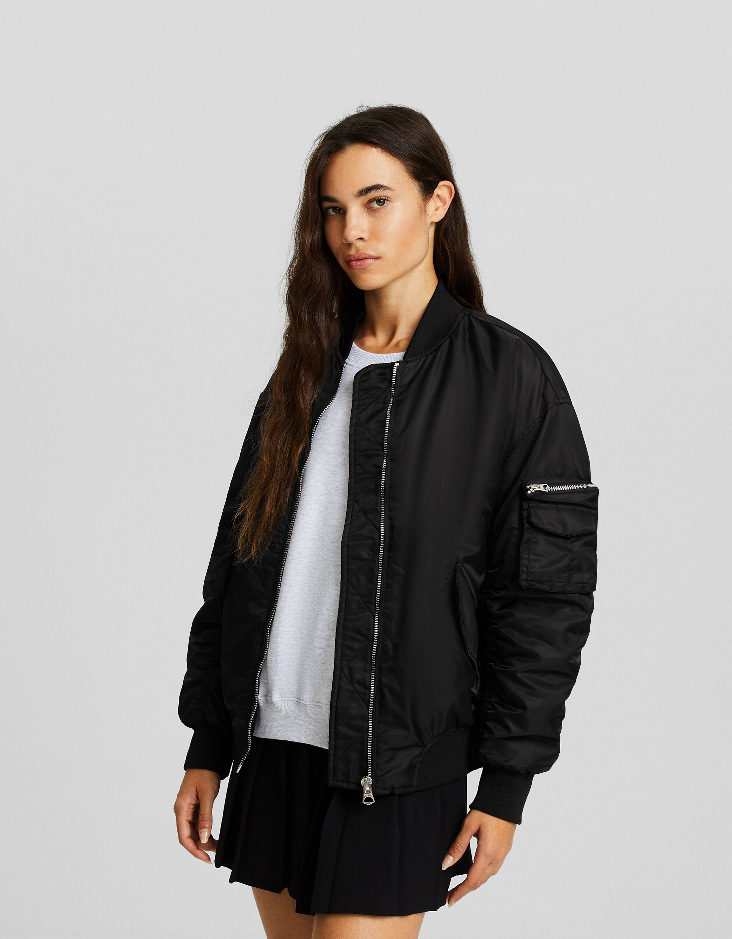 Bomber jacket womens bershka sale