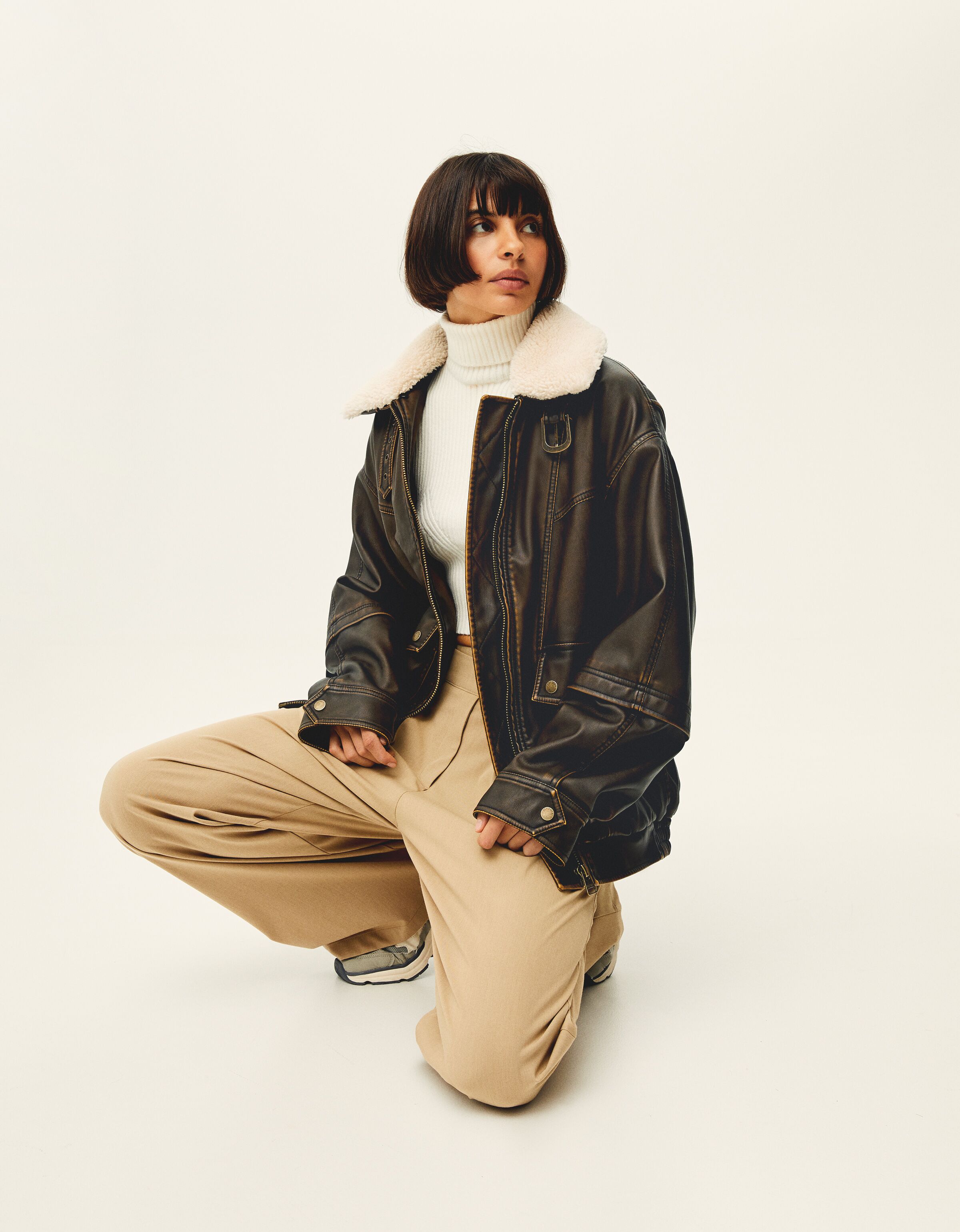 Blouson aviateur store femme bershka