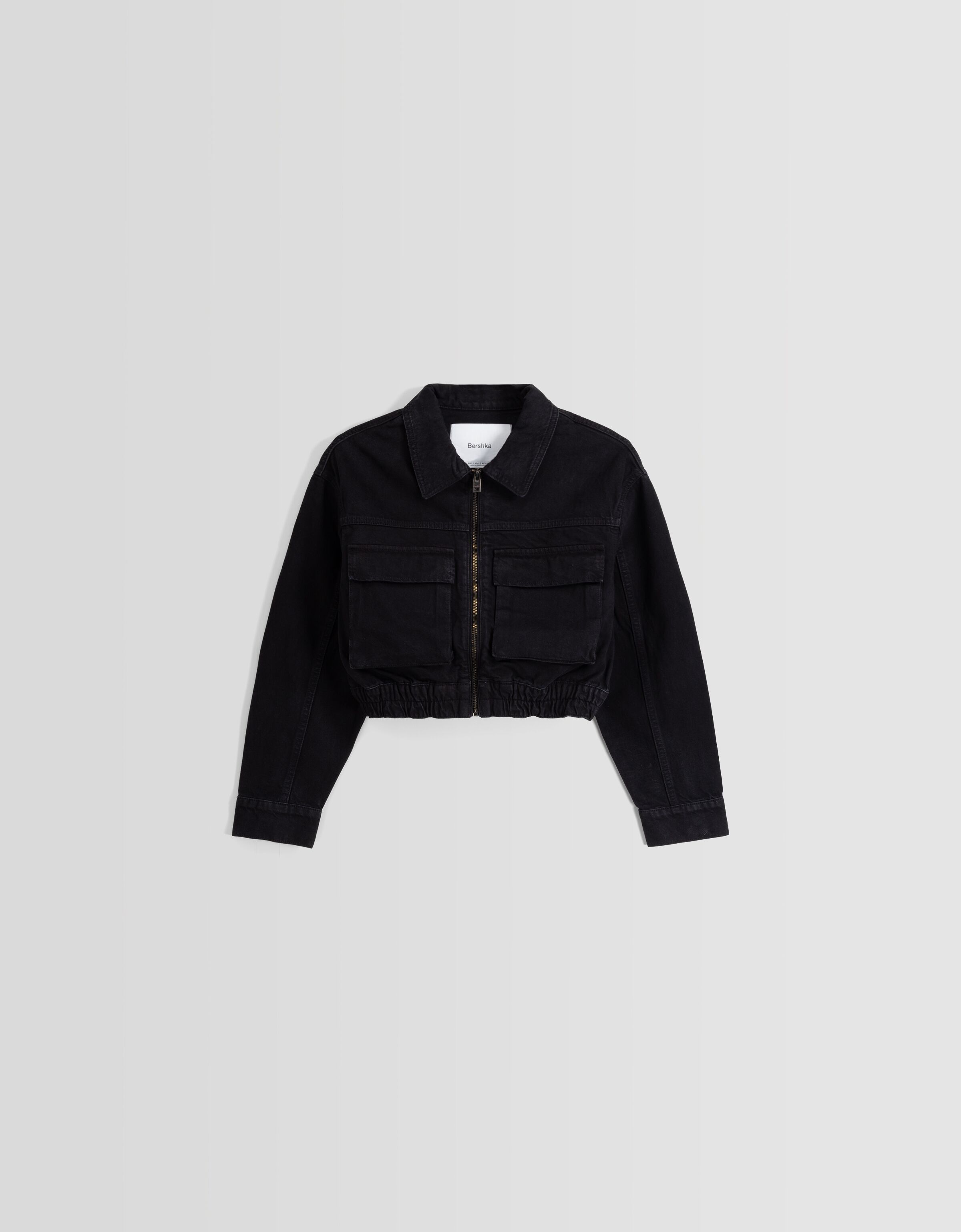 Blouson coton poches Femme Bershka