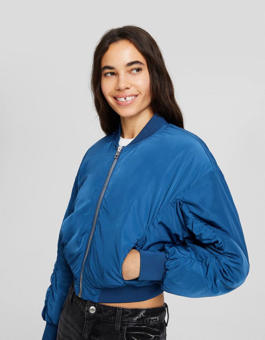 Cropped jacket-Blue-2