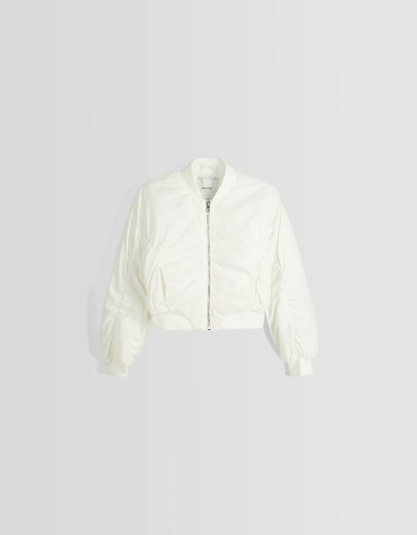Cropped jacket-Cream-4