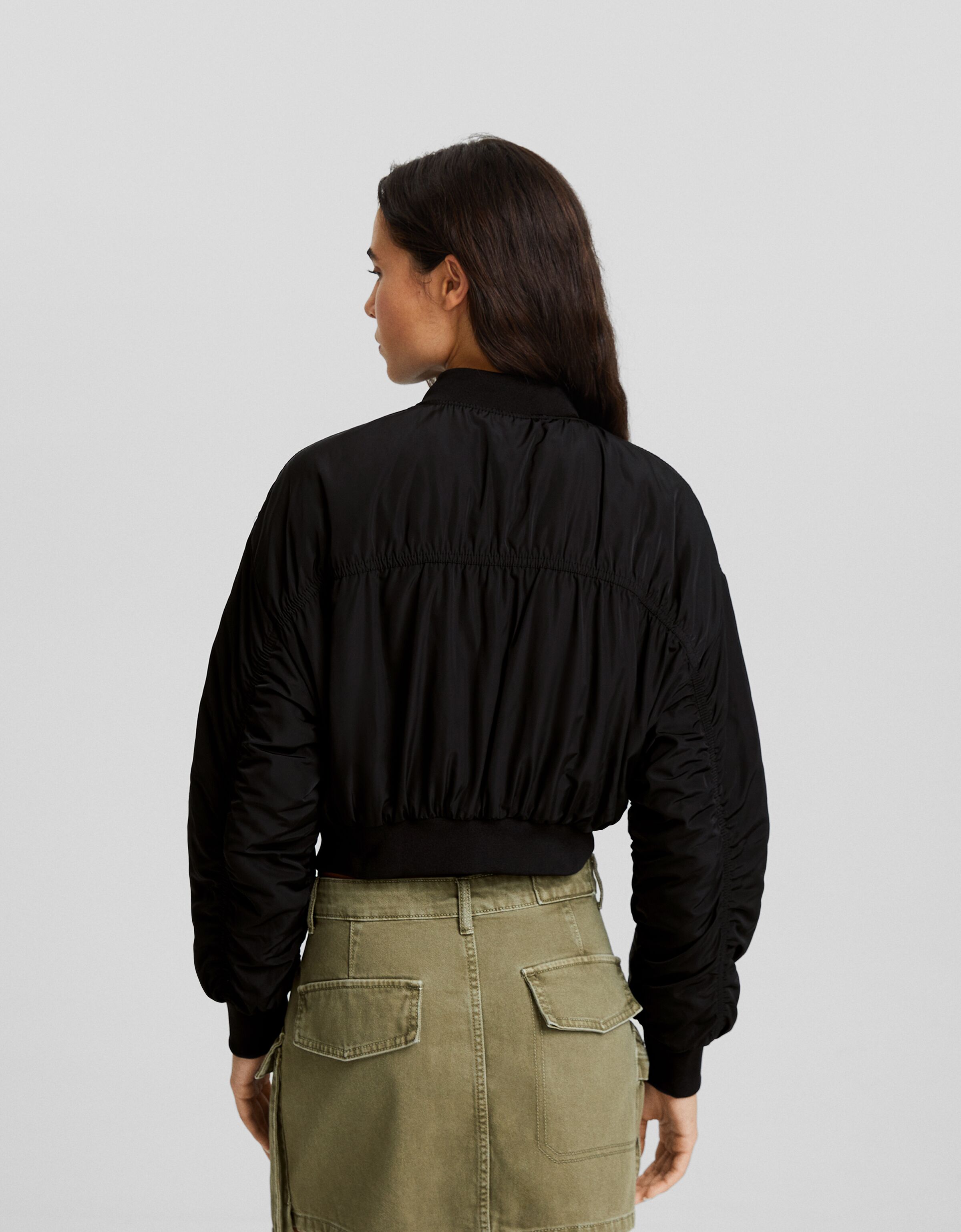 Bershka clearance crop jacket