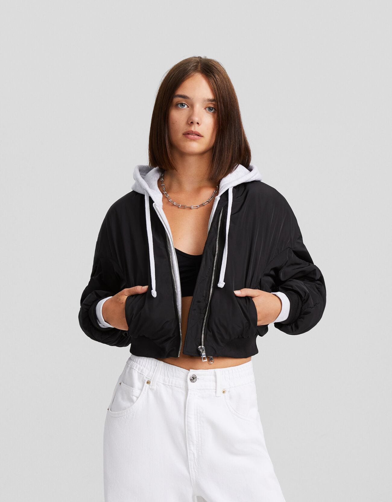 Cropped jacket women clearance