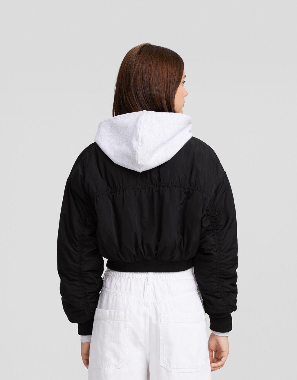 Cropped jacket bershka hot sale
