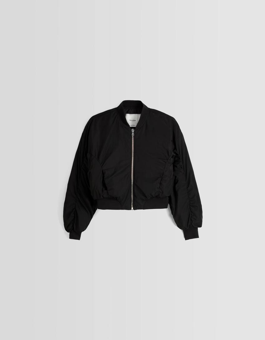 Cropped jacket-Black-4
