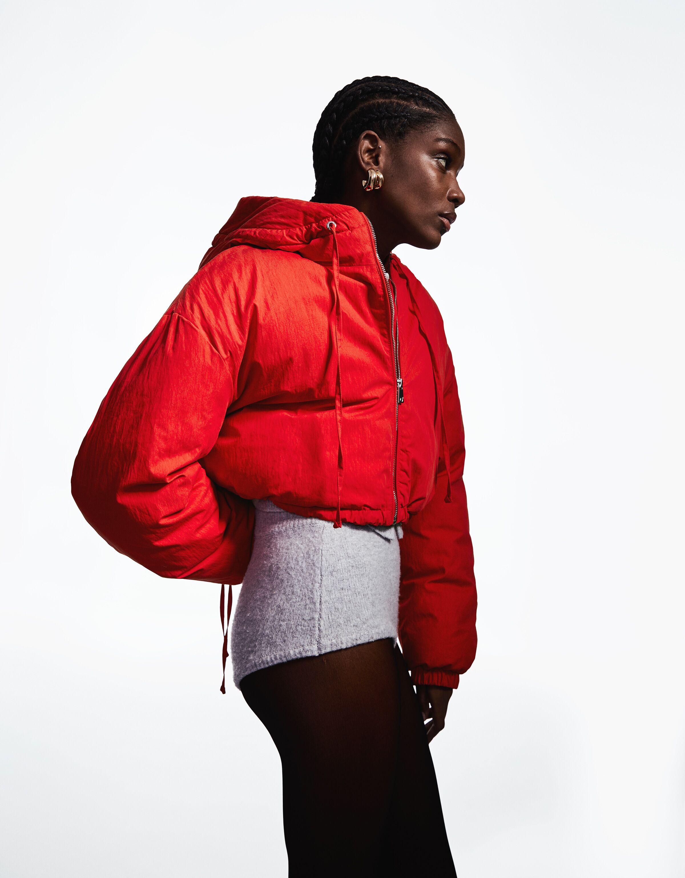 Hooded puffer jacket New Women Bershka