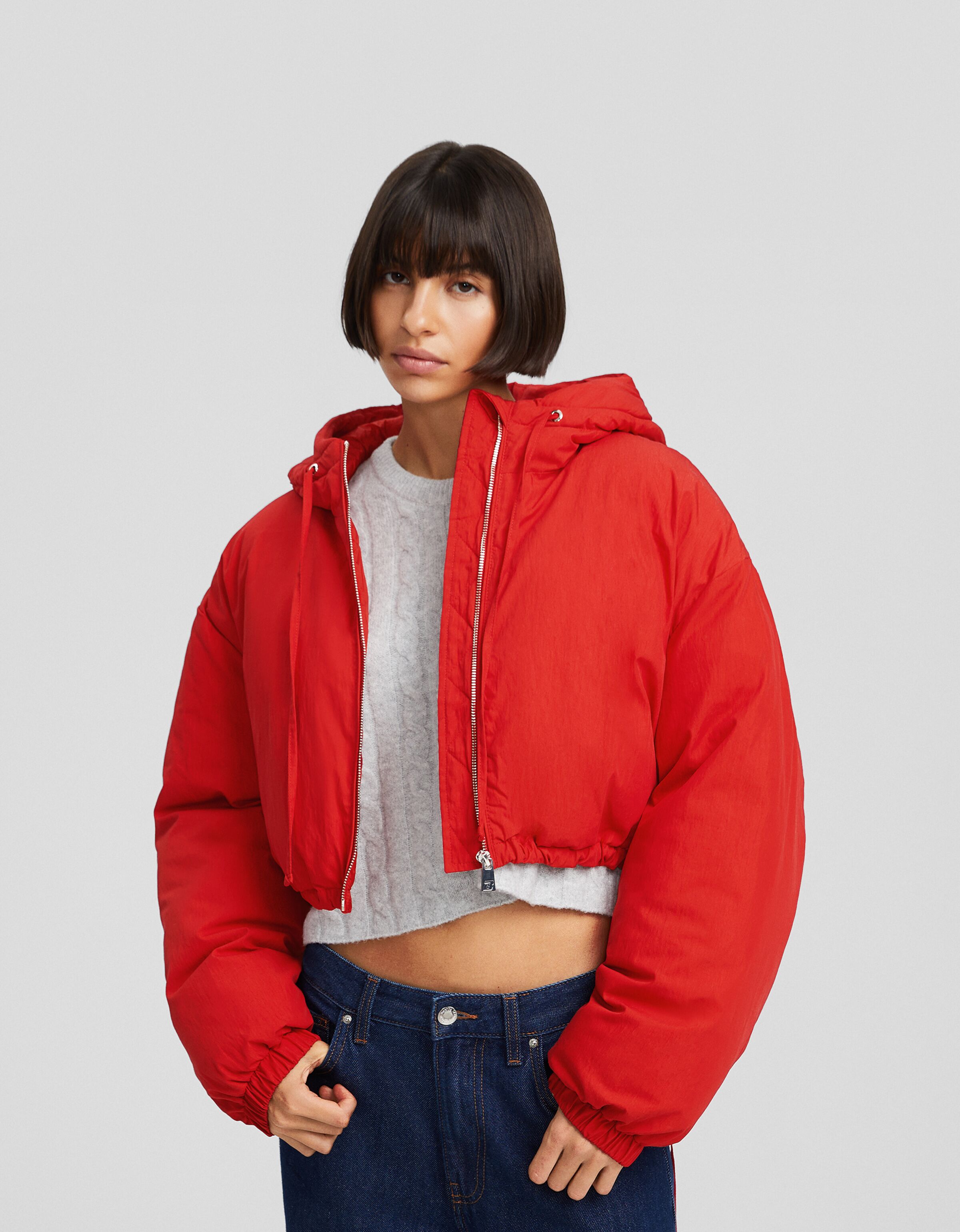 Bershka puffer hotsell jacket women's