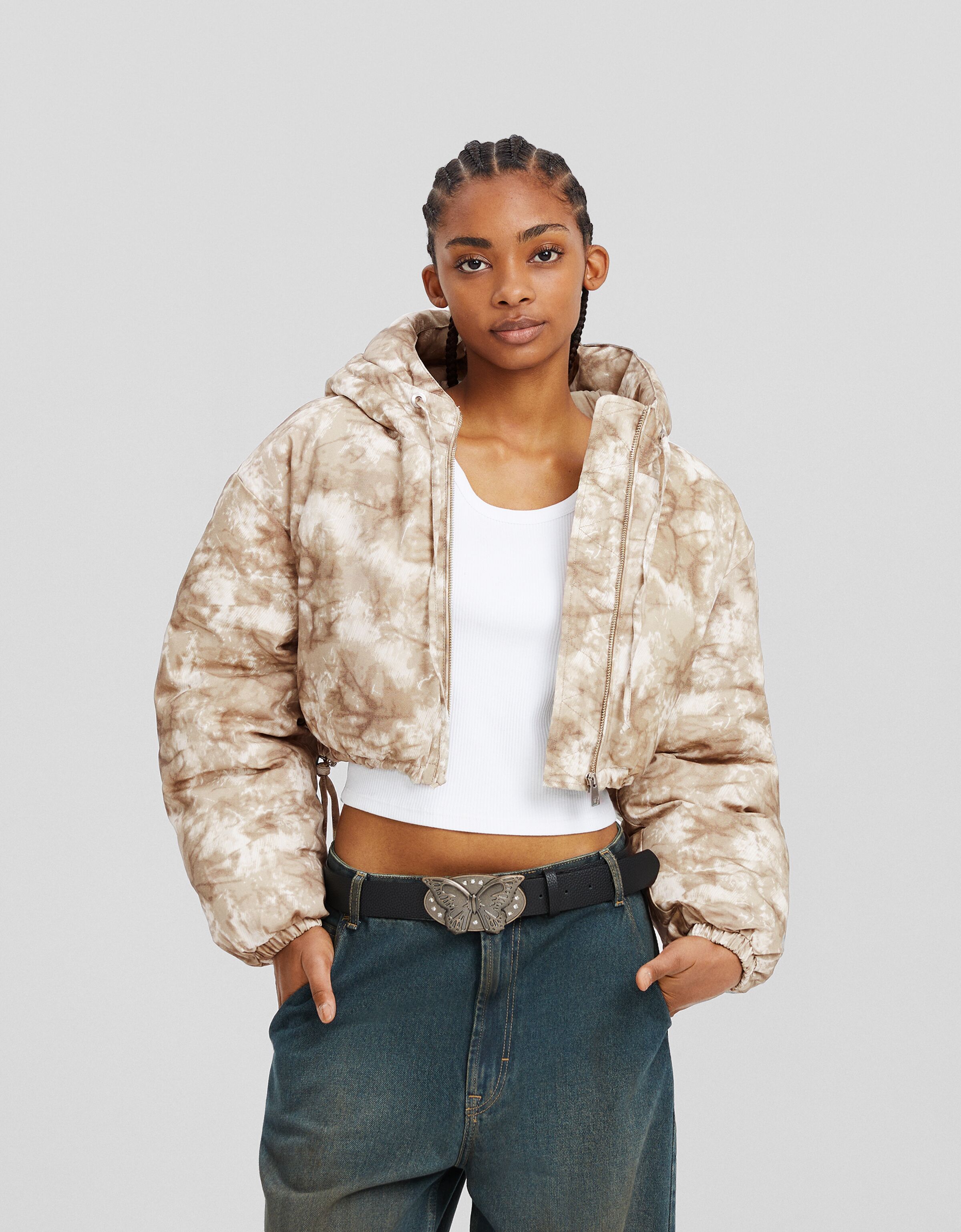 Doudoune crop on sale