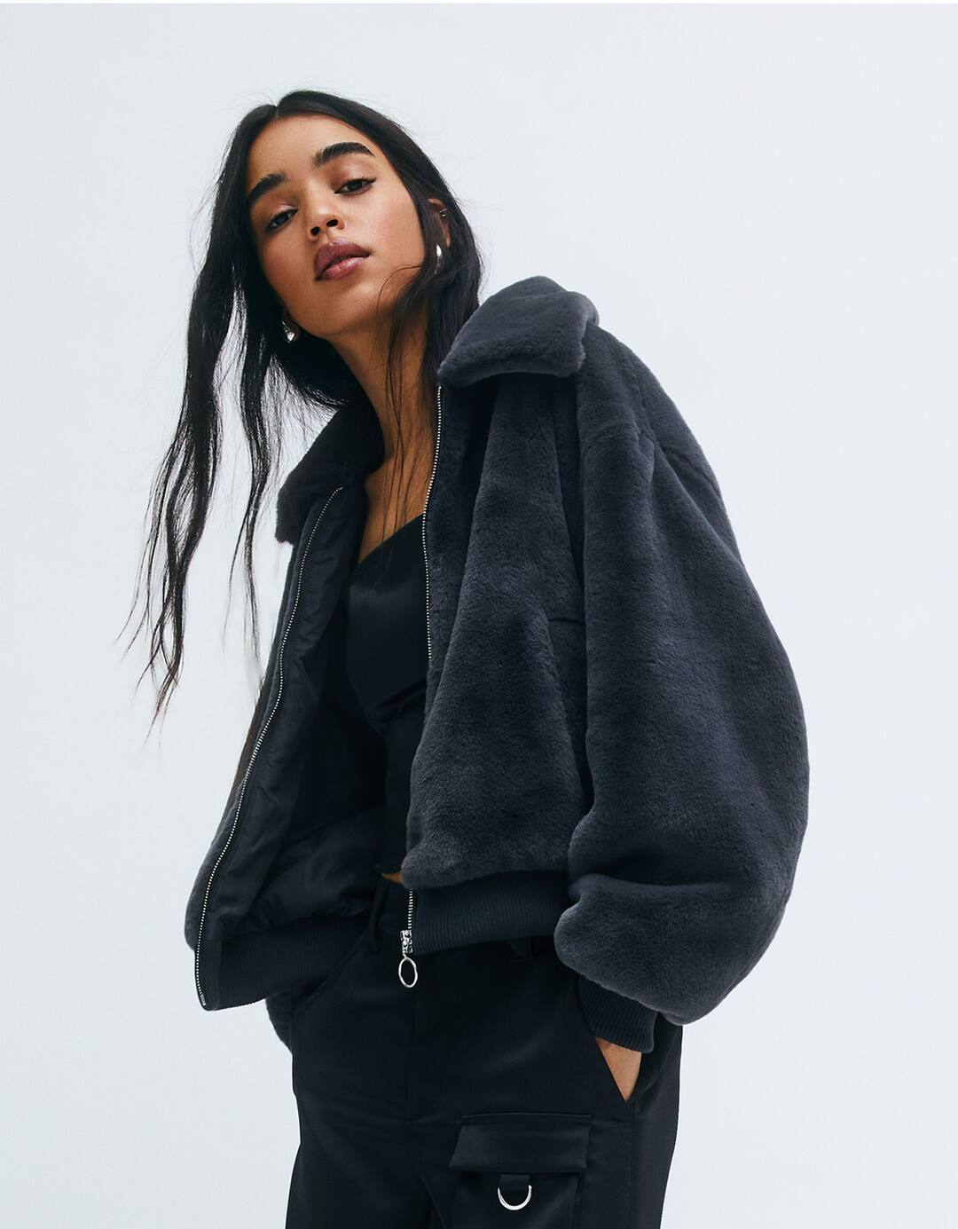 Plush trucker jacket