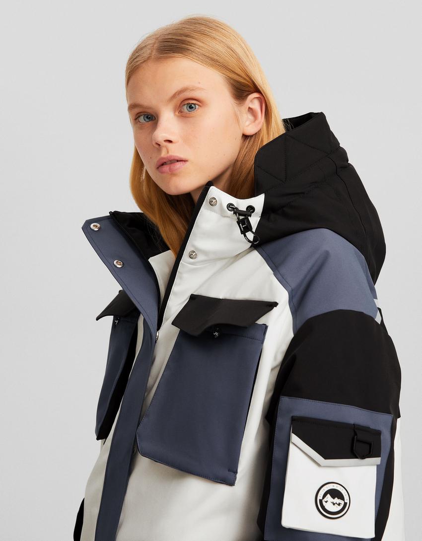 Blusão técnico capuz Ski Collection-Preto-3