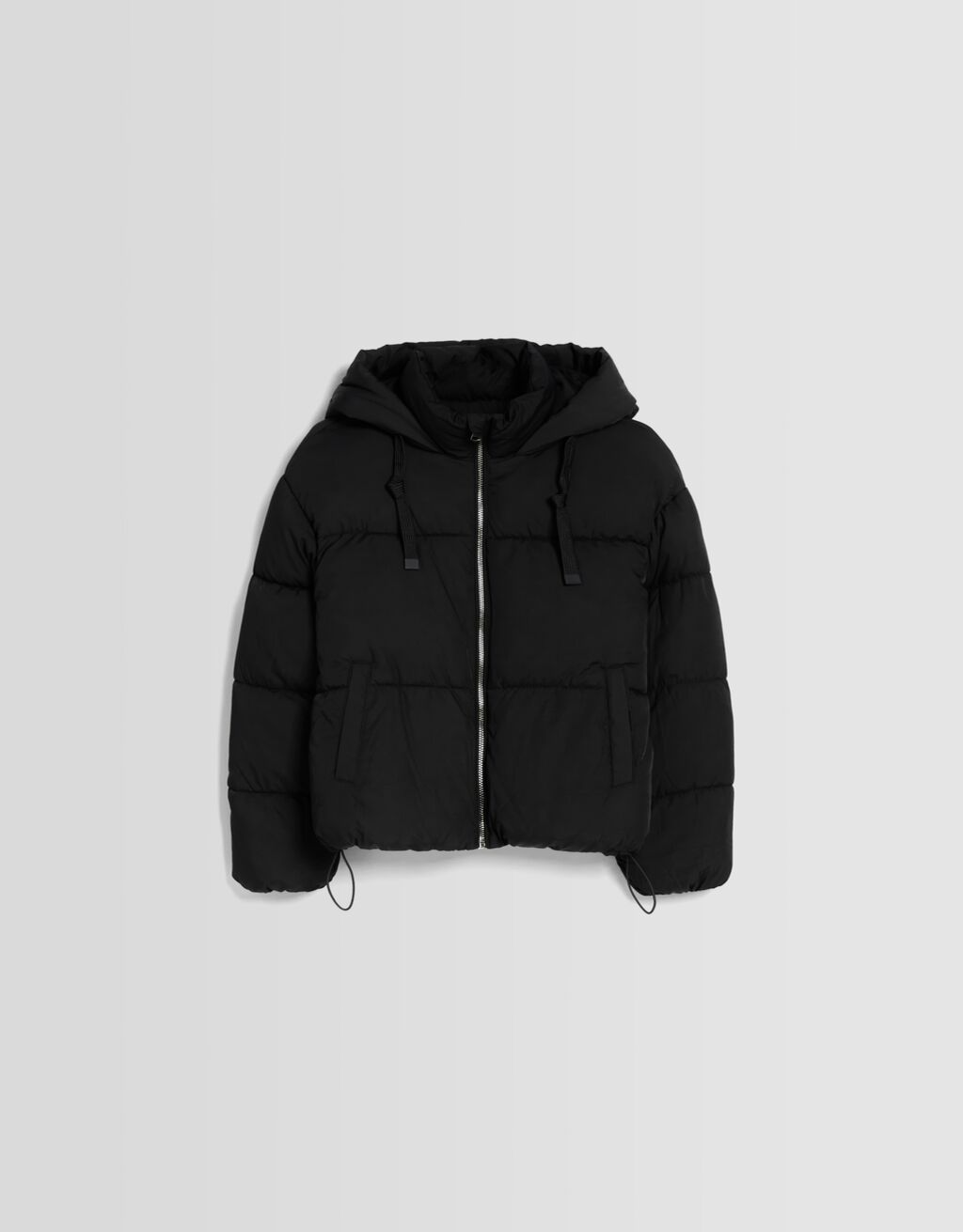 Oversize-Steppjacke mit Kapuze