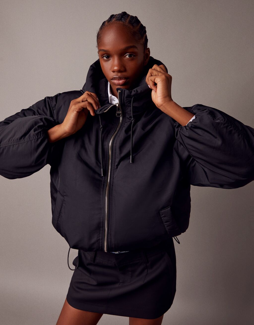 Hoodie puffer jacket