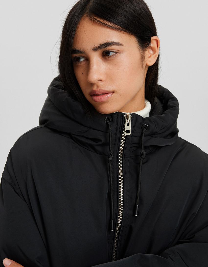 جاكيت منفوخ بغطاء للرأس-أسود-2