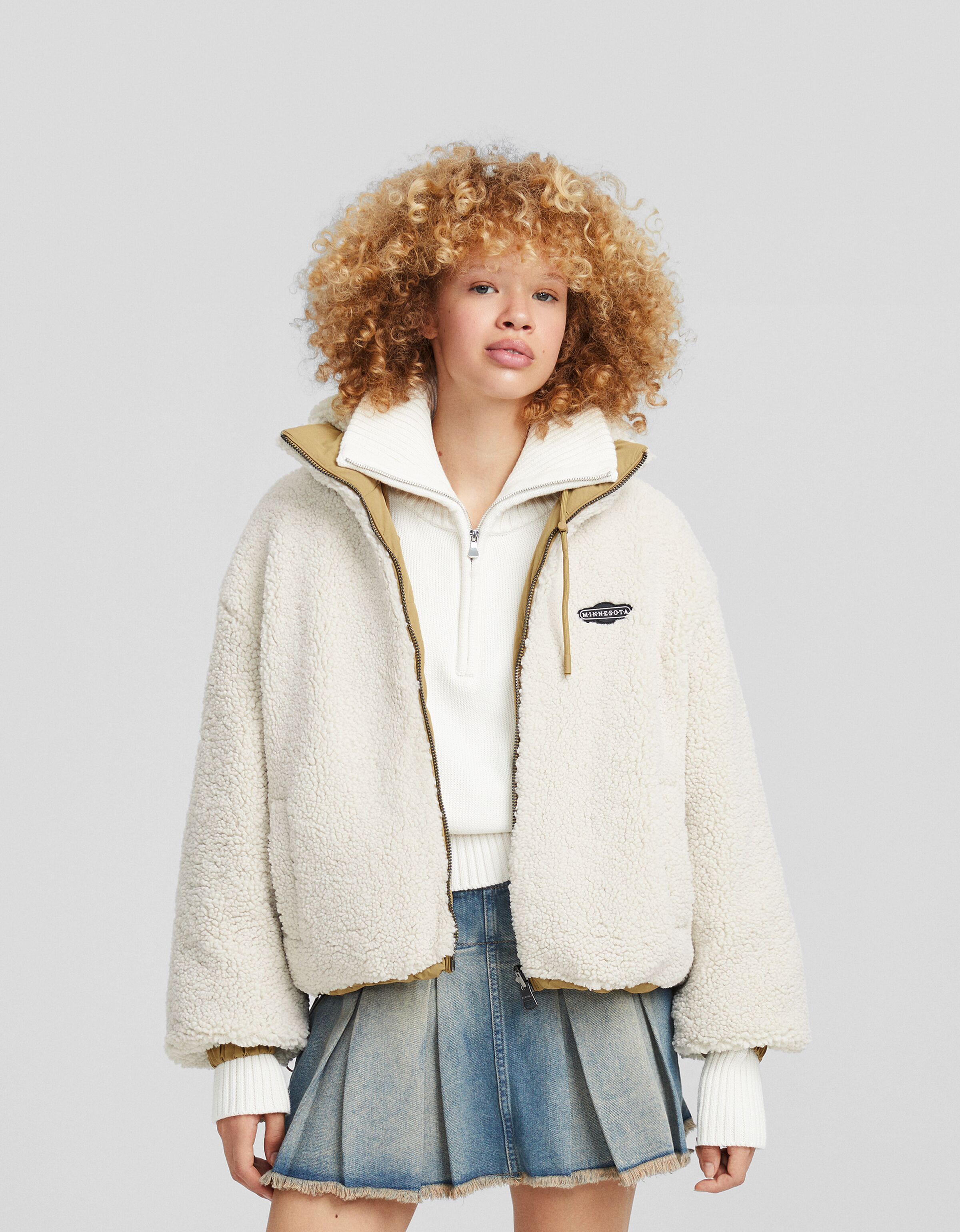 Bershka veste mouton sales