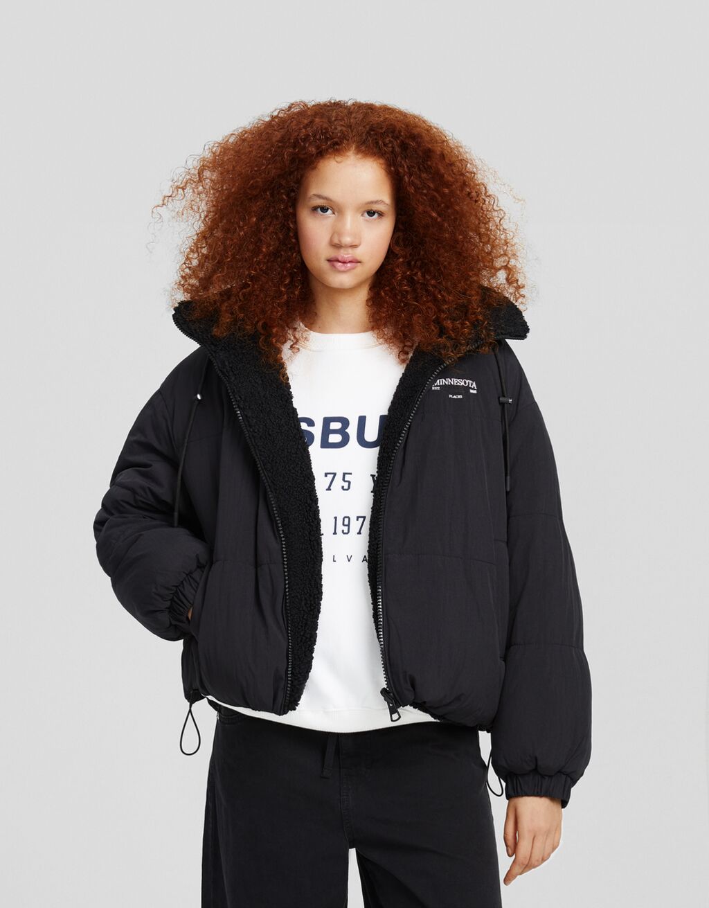 Shearling hoodie outlet