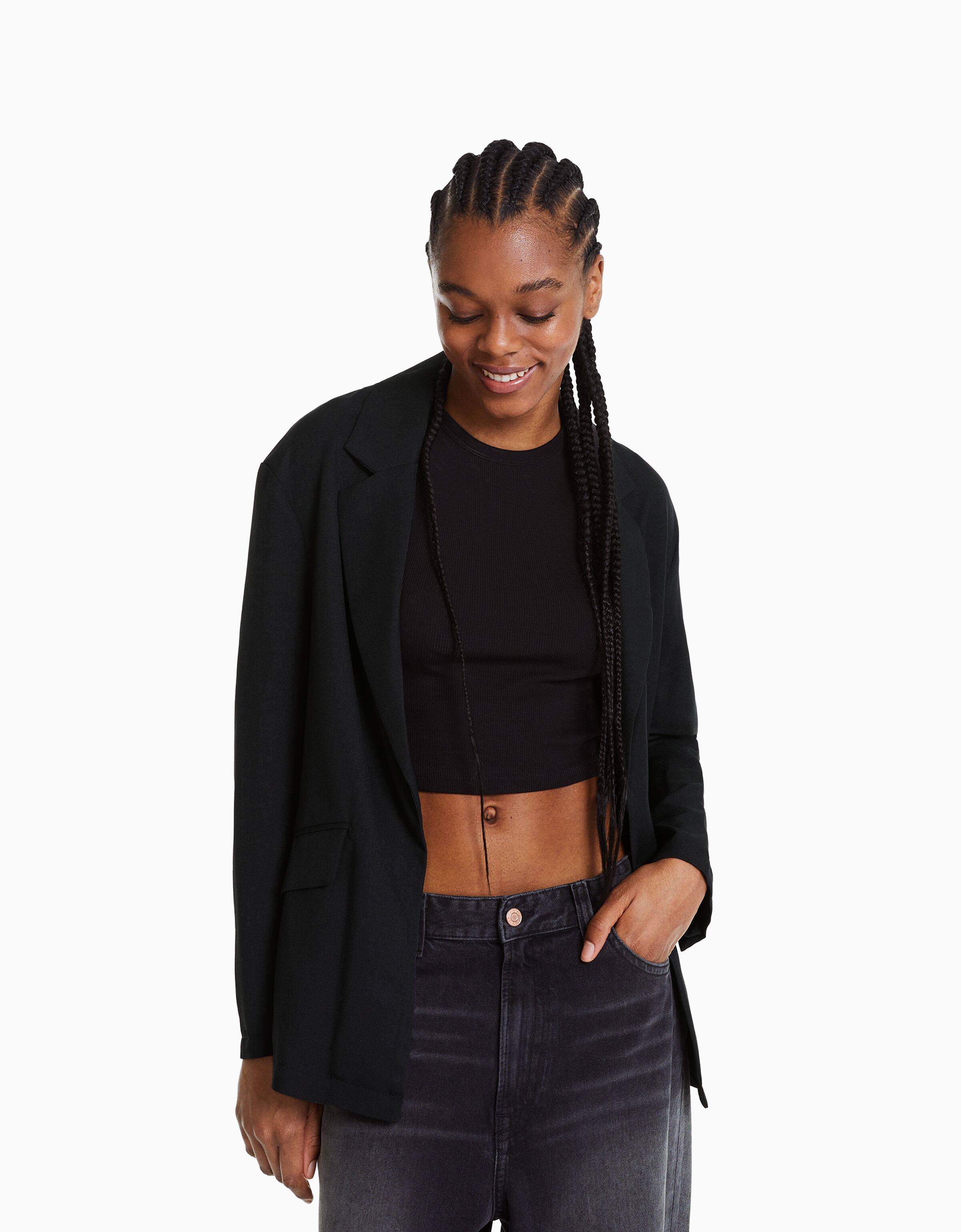 Bershka 2024 black blazer