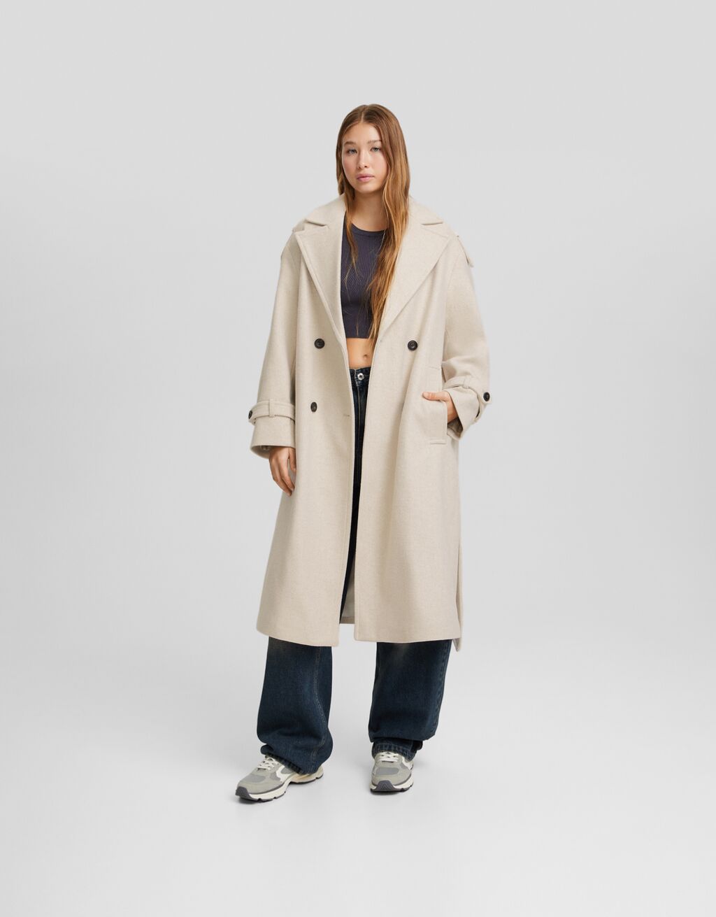 Bershka sale long coat