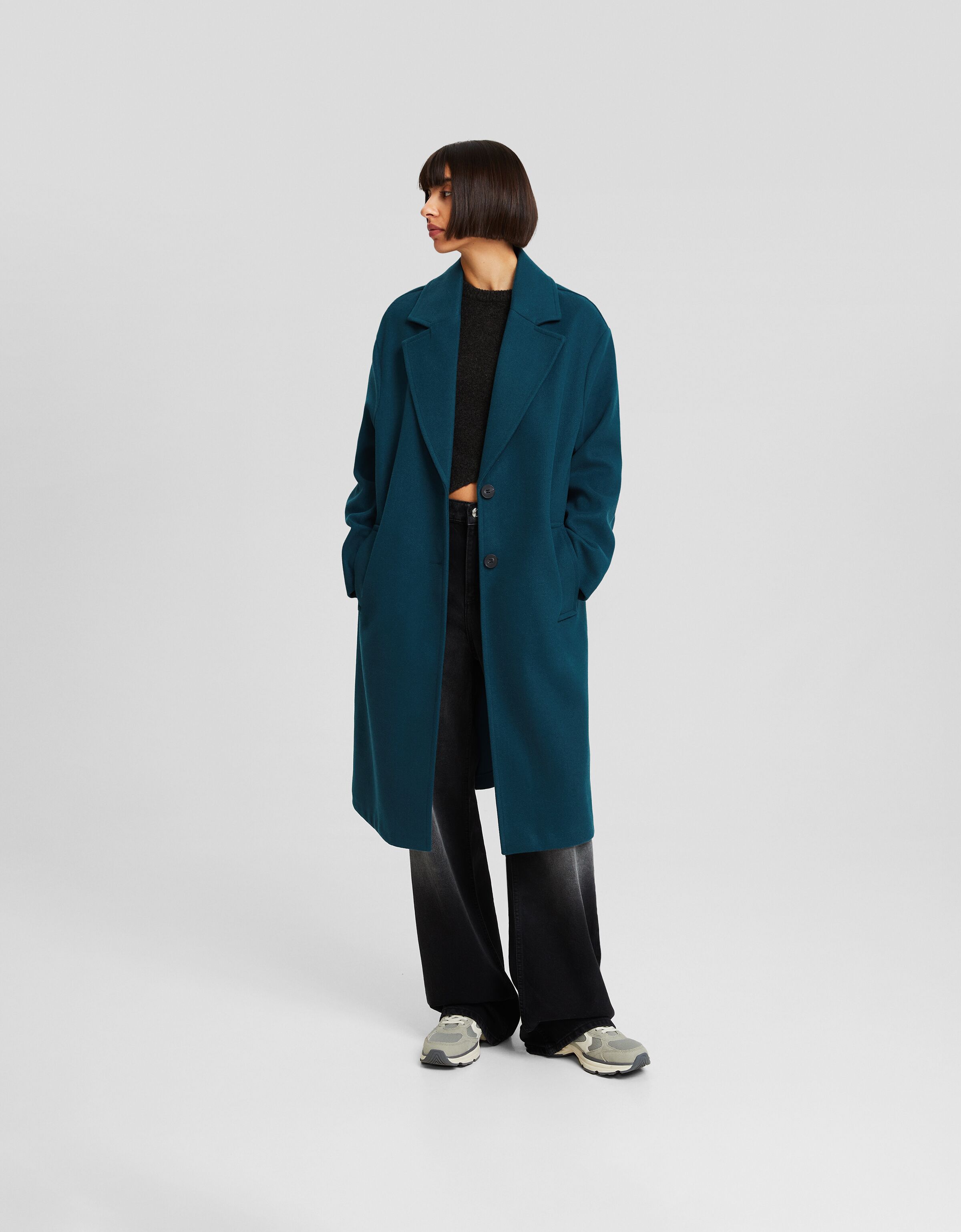 Bershka best sale manteau long