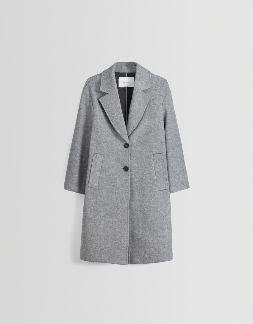Manteau long soft-Gris-4
