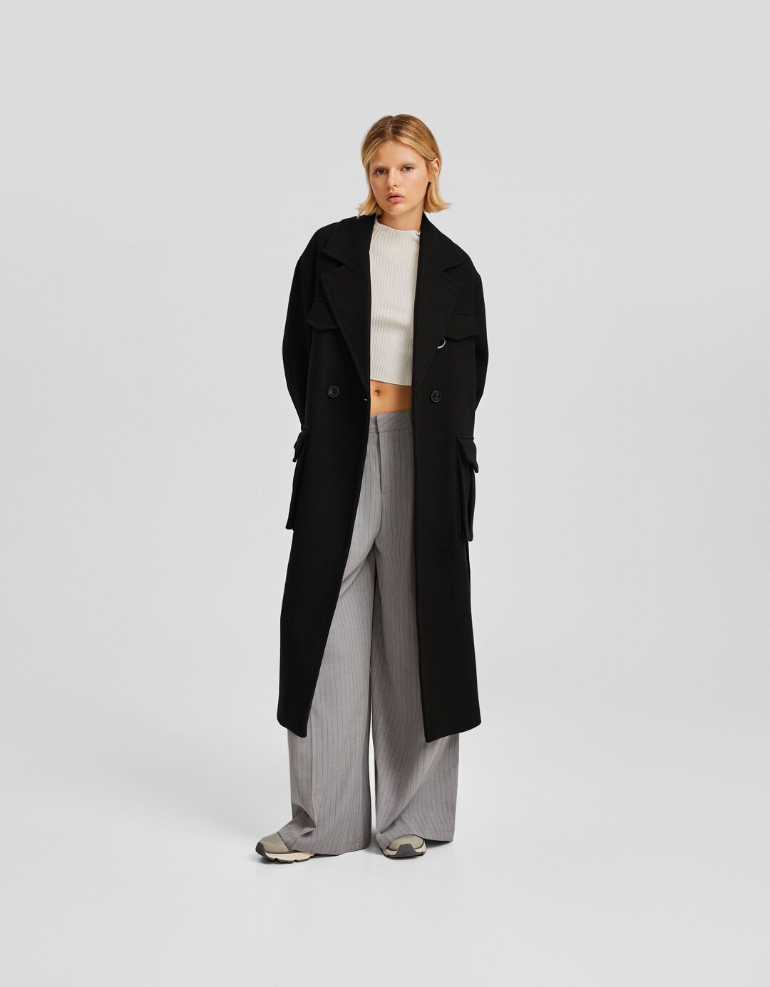 Abric drap amb llana butxaques
