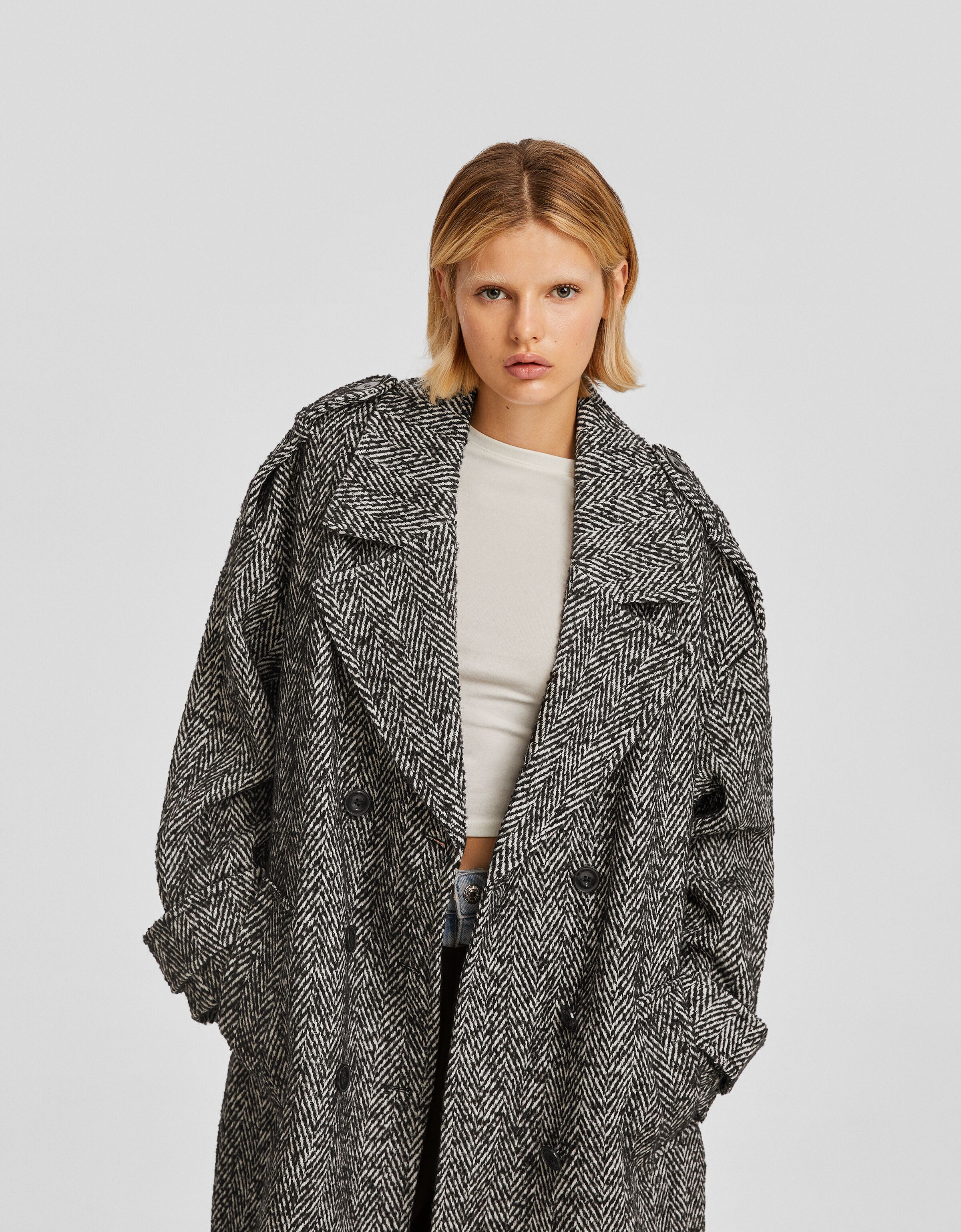 Bershka online wool jacket