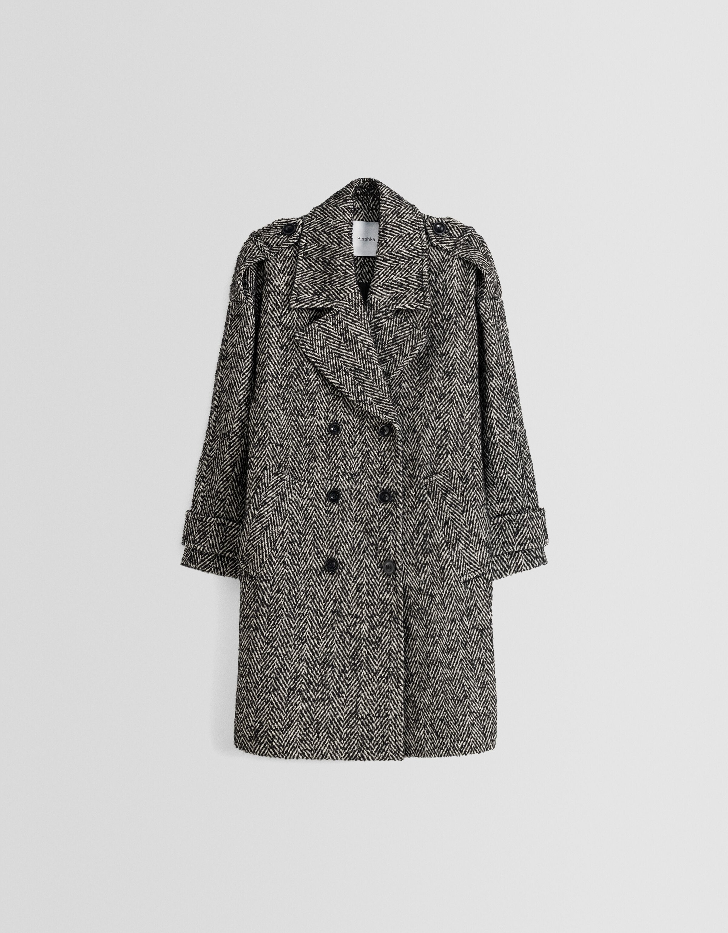 Bershka houndstooth store coat