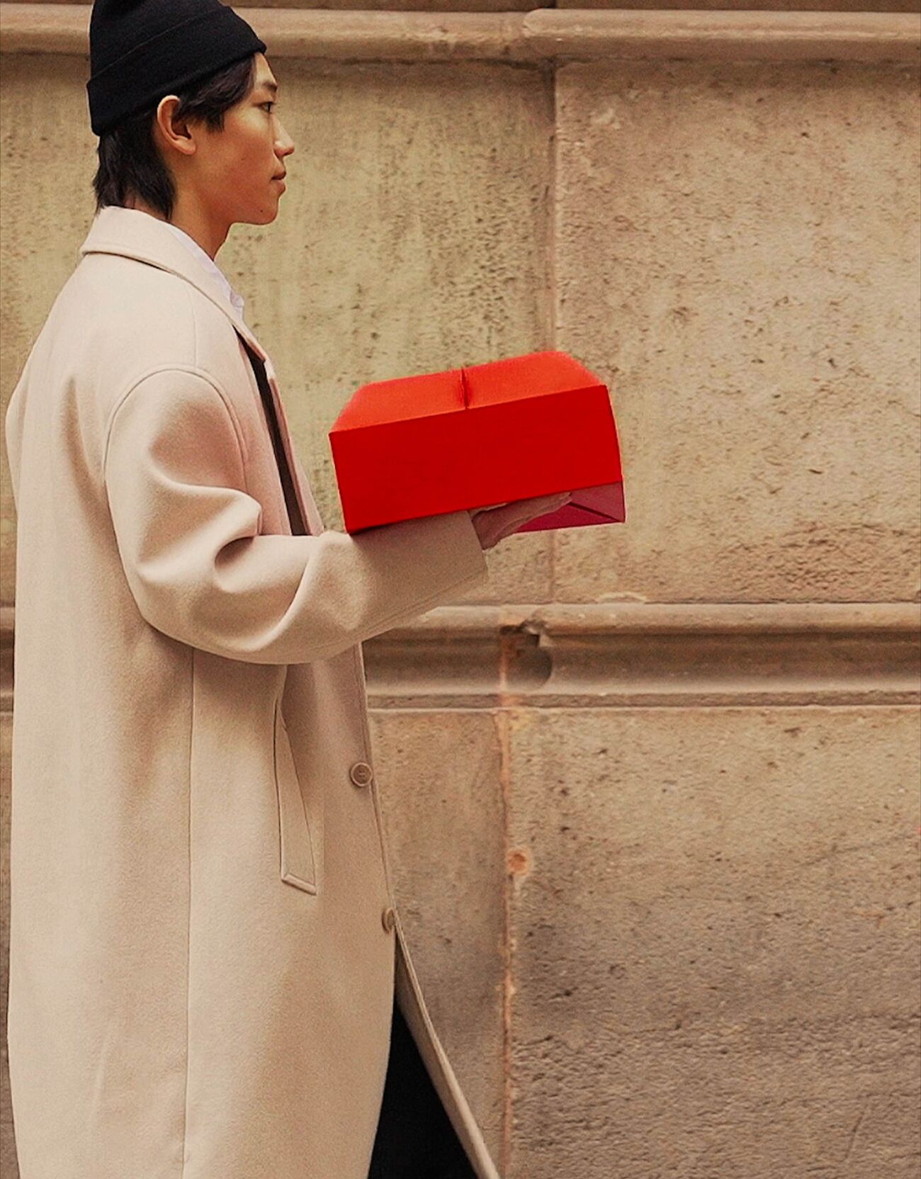 Bershka sales red coat