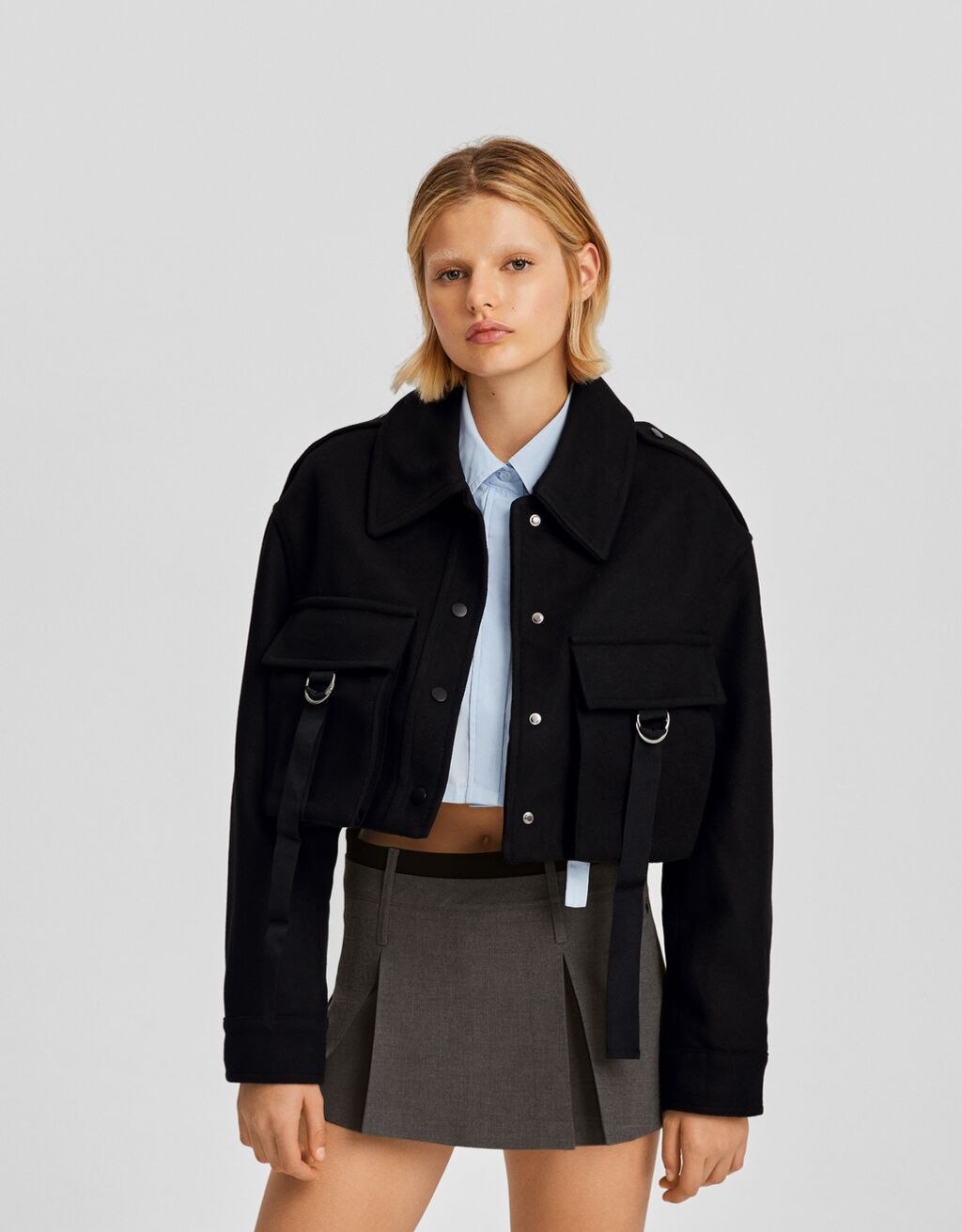 Cropped jacke clearance bershka