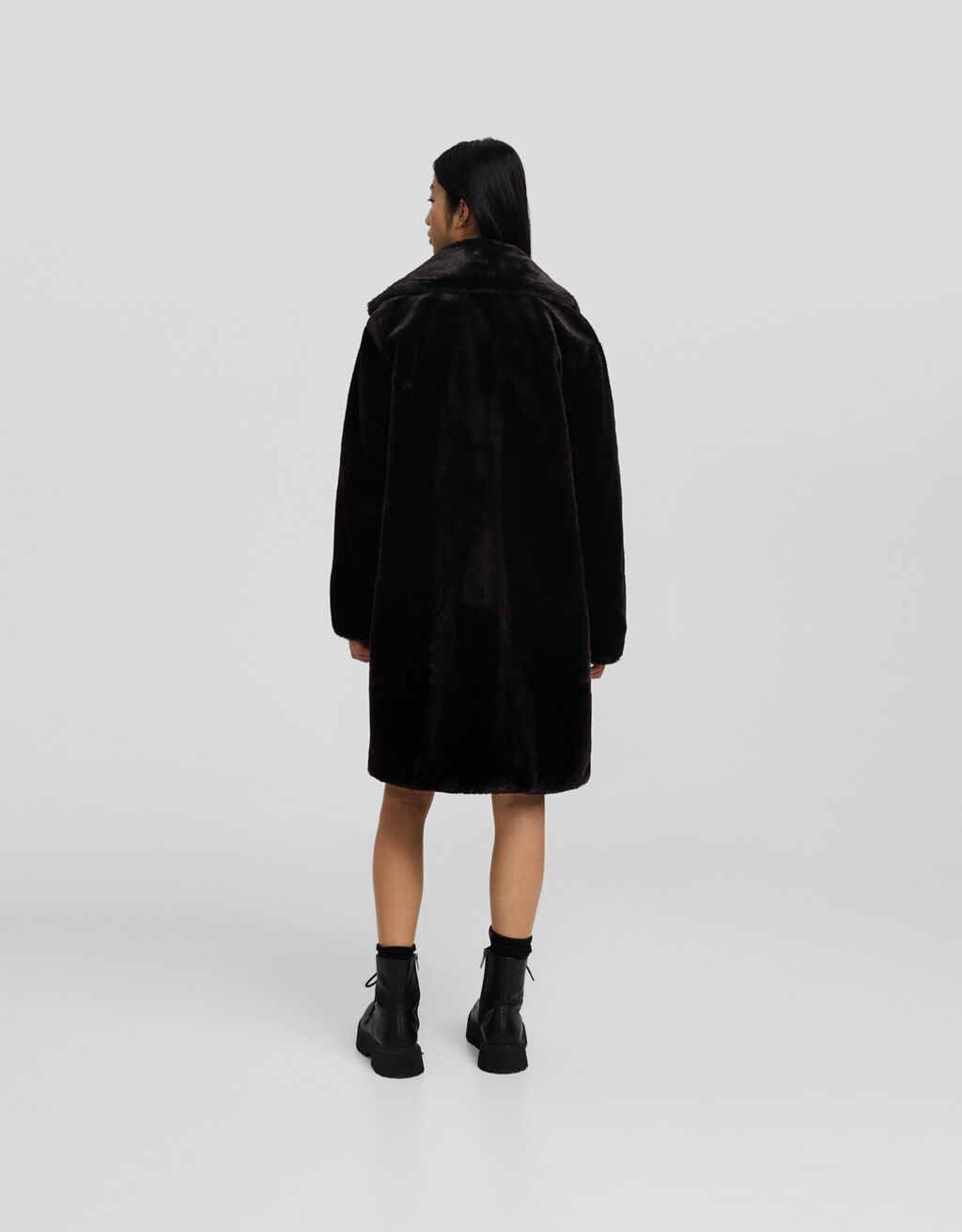 Teddy coat bershka store
