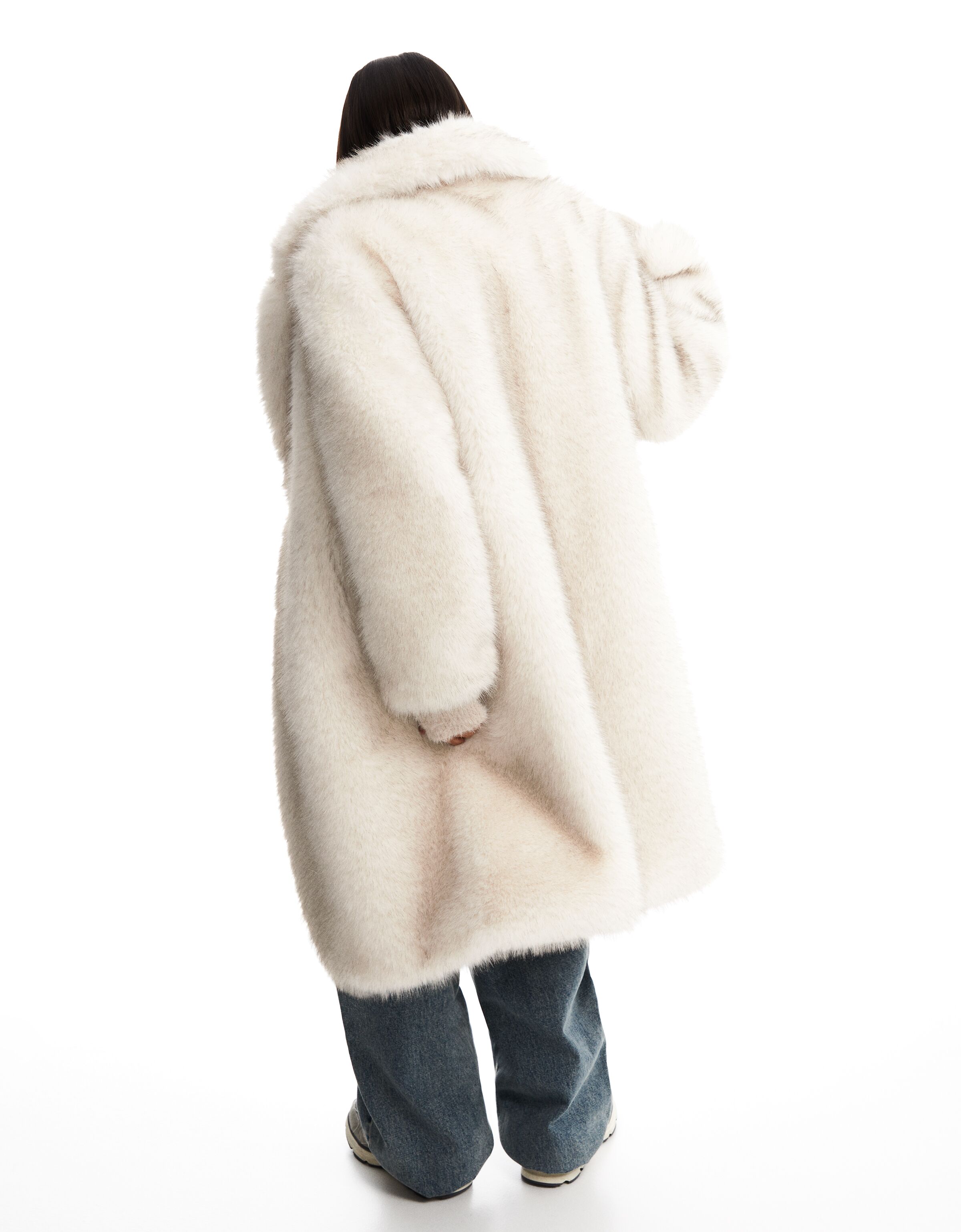 Bershka fluffy coat online