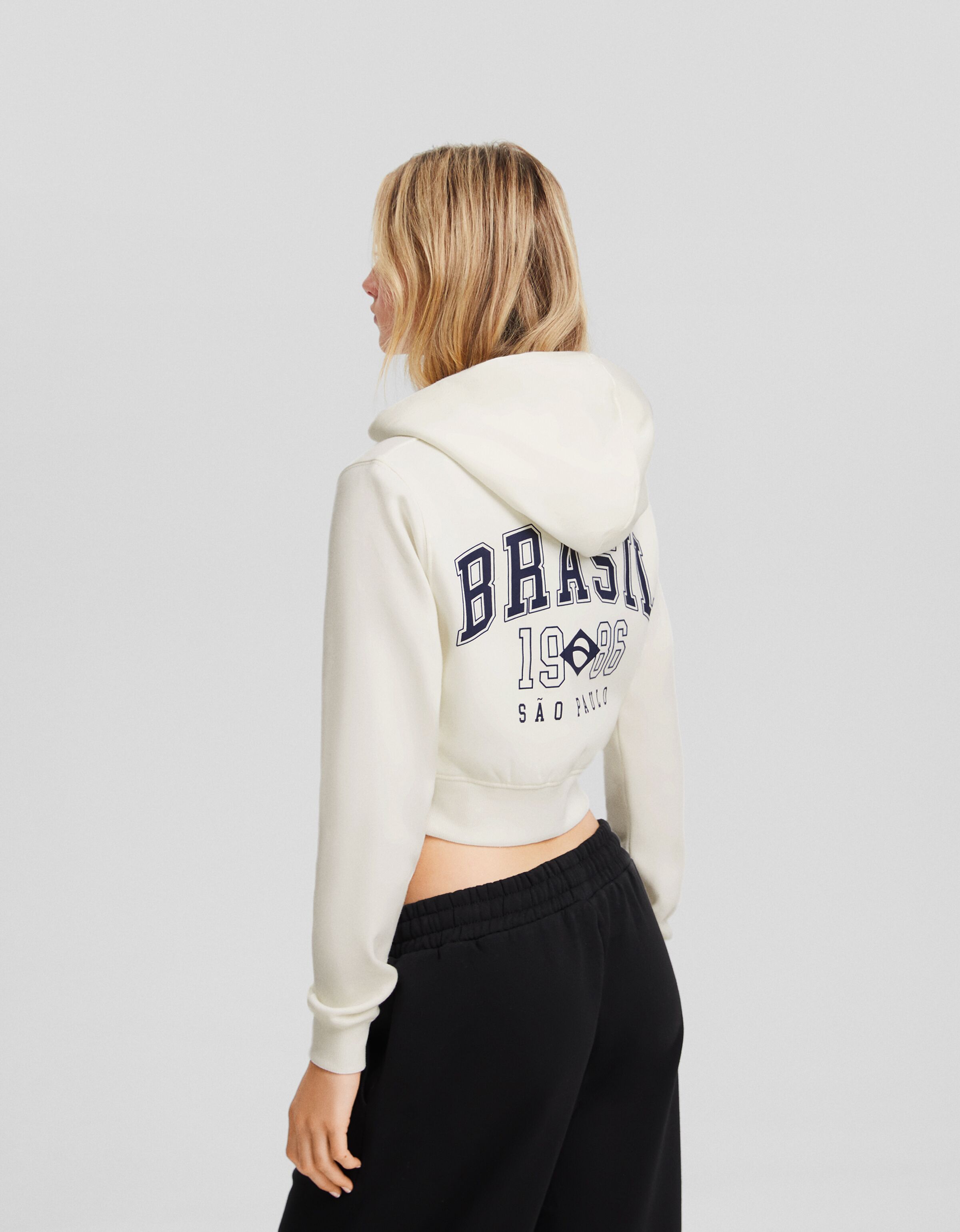 Net hoodie cheap crop top