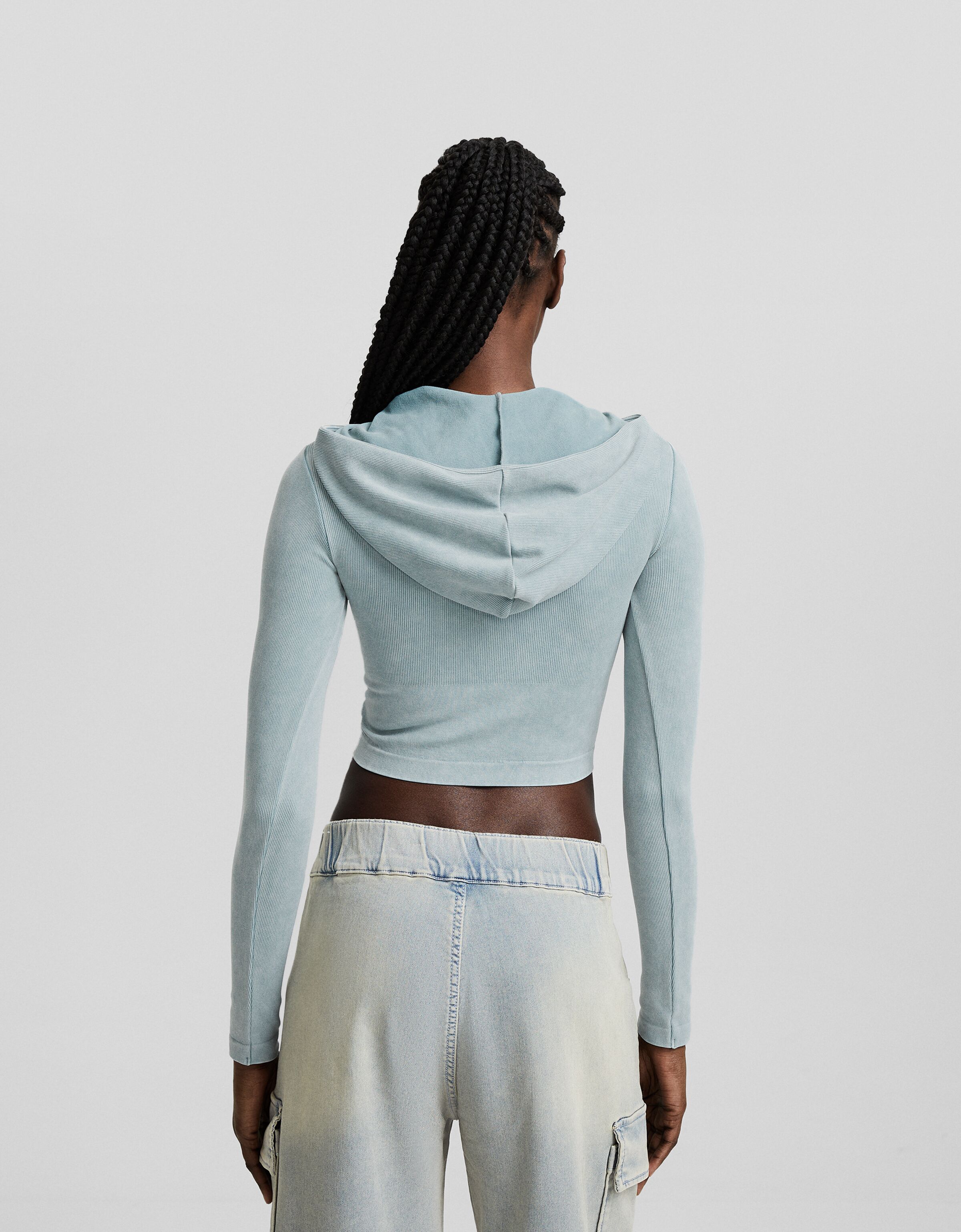 Bershka cropped outlet hoodie