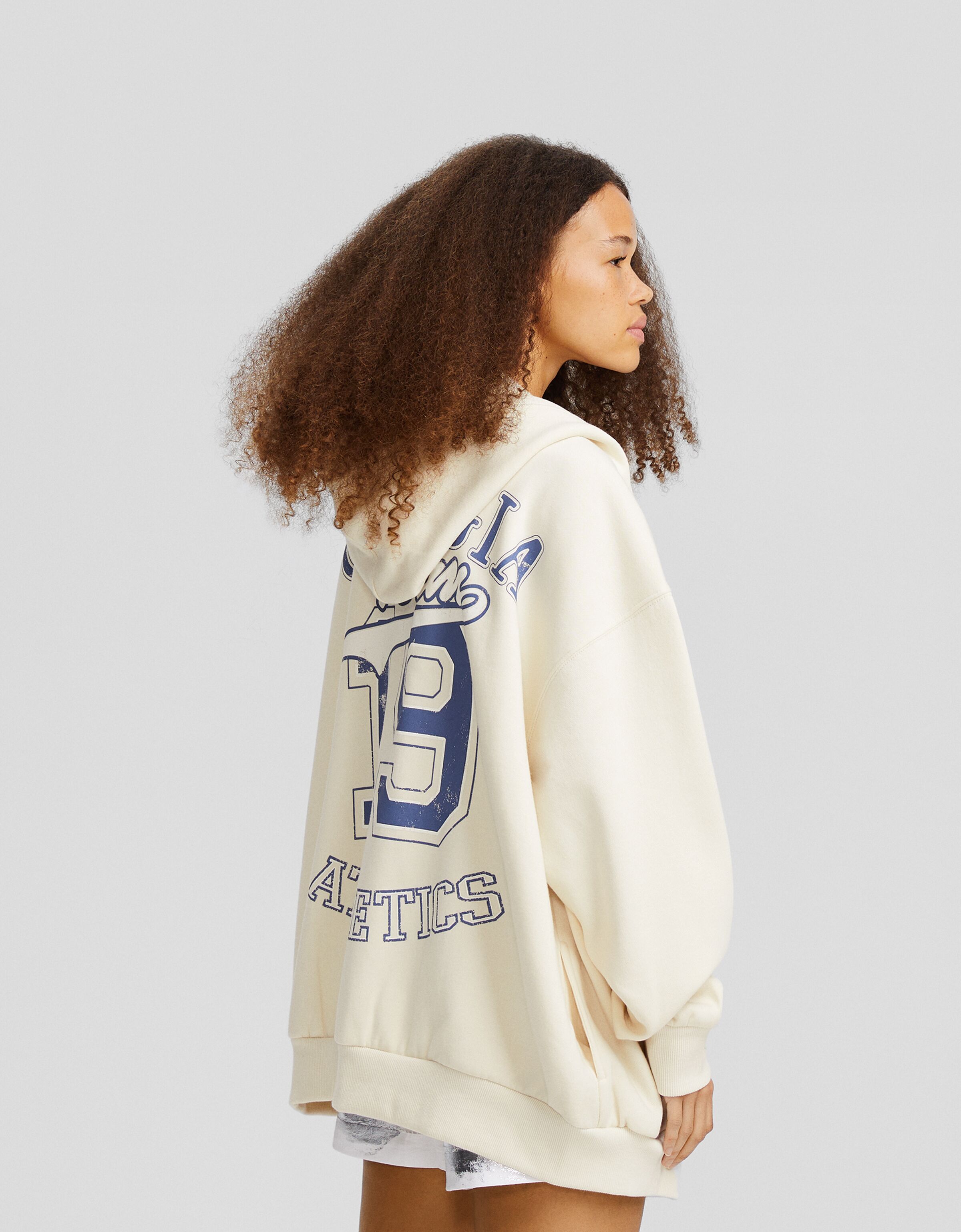 Sweat zipp capuche oversize imprim Sweats et pulls BSK Teen