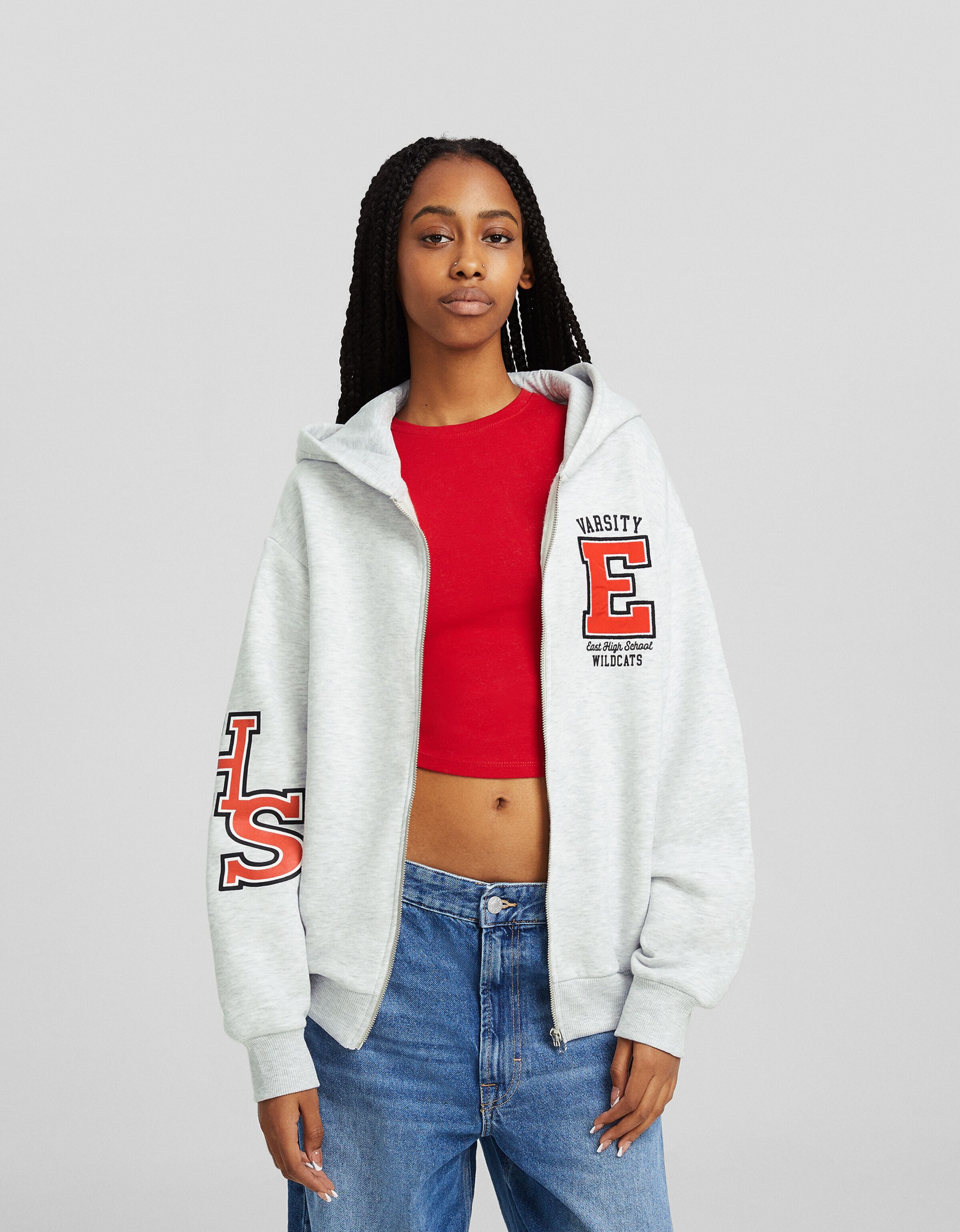 Printed High School Musical zip-up hoodie - Women | Bershka