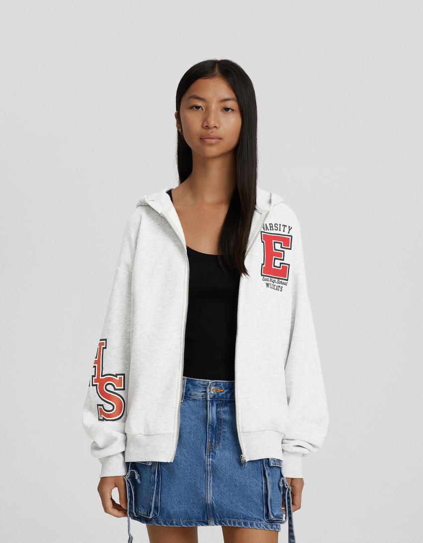 Printed High School Musical zipup hoodie BSK Teen Bershka