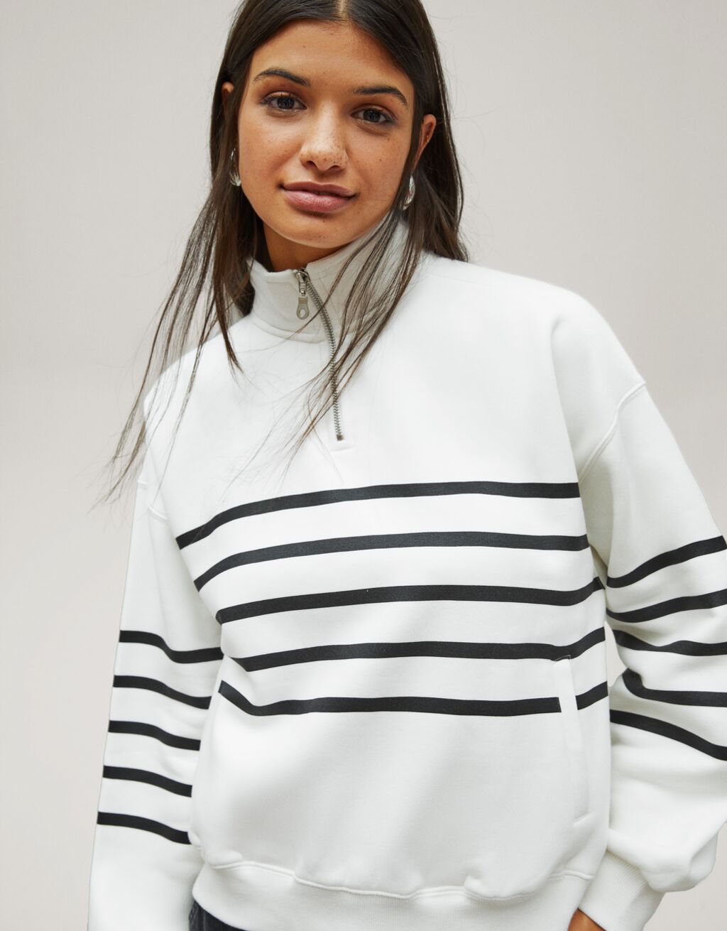 Sudadera cremallera print