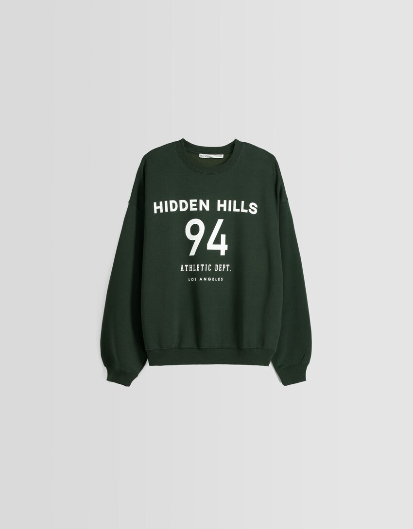 Sweatshirt oversize estampada-Verde-4
